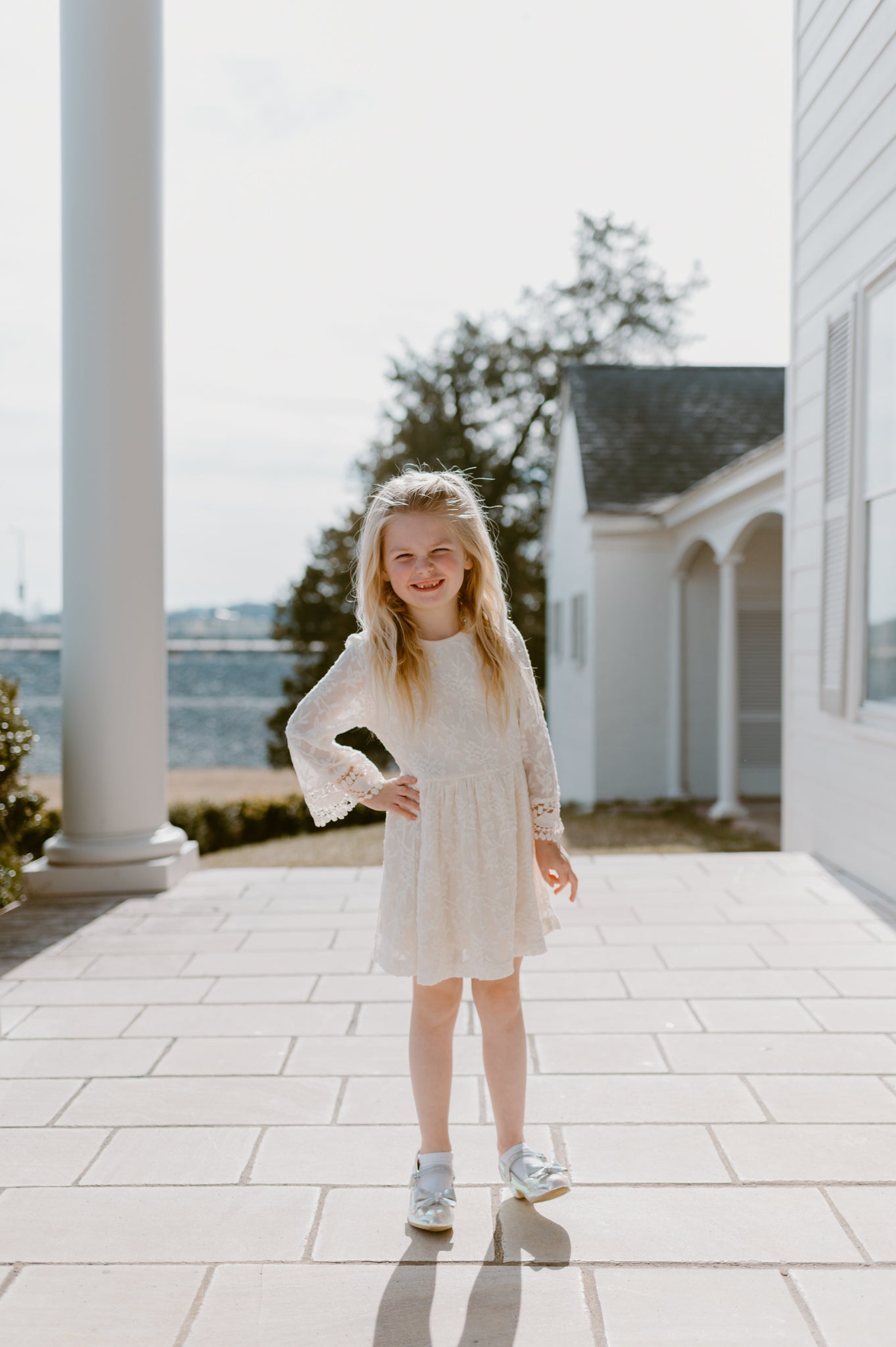 Ivory Lace Mommy & Me Dress - Child: 6-7T