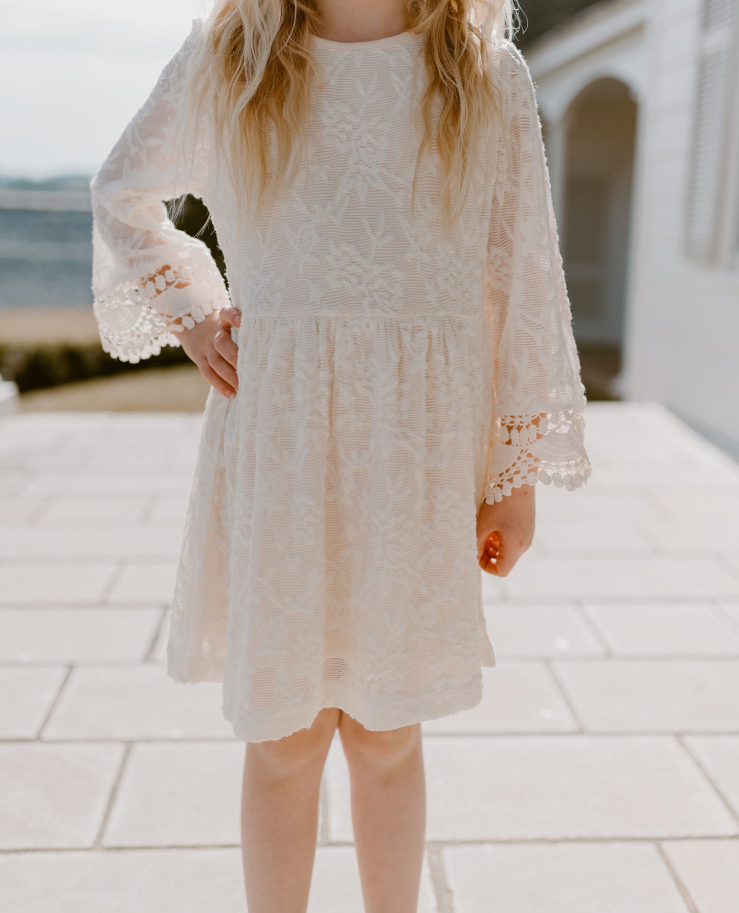 Ivory Lace Mommy & Me Dress - Child: 6-7T