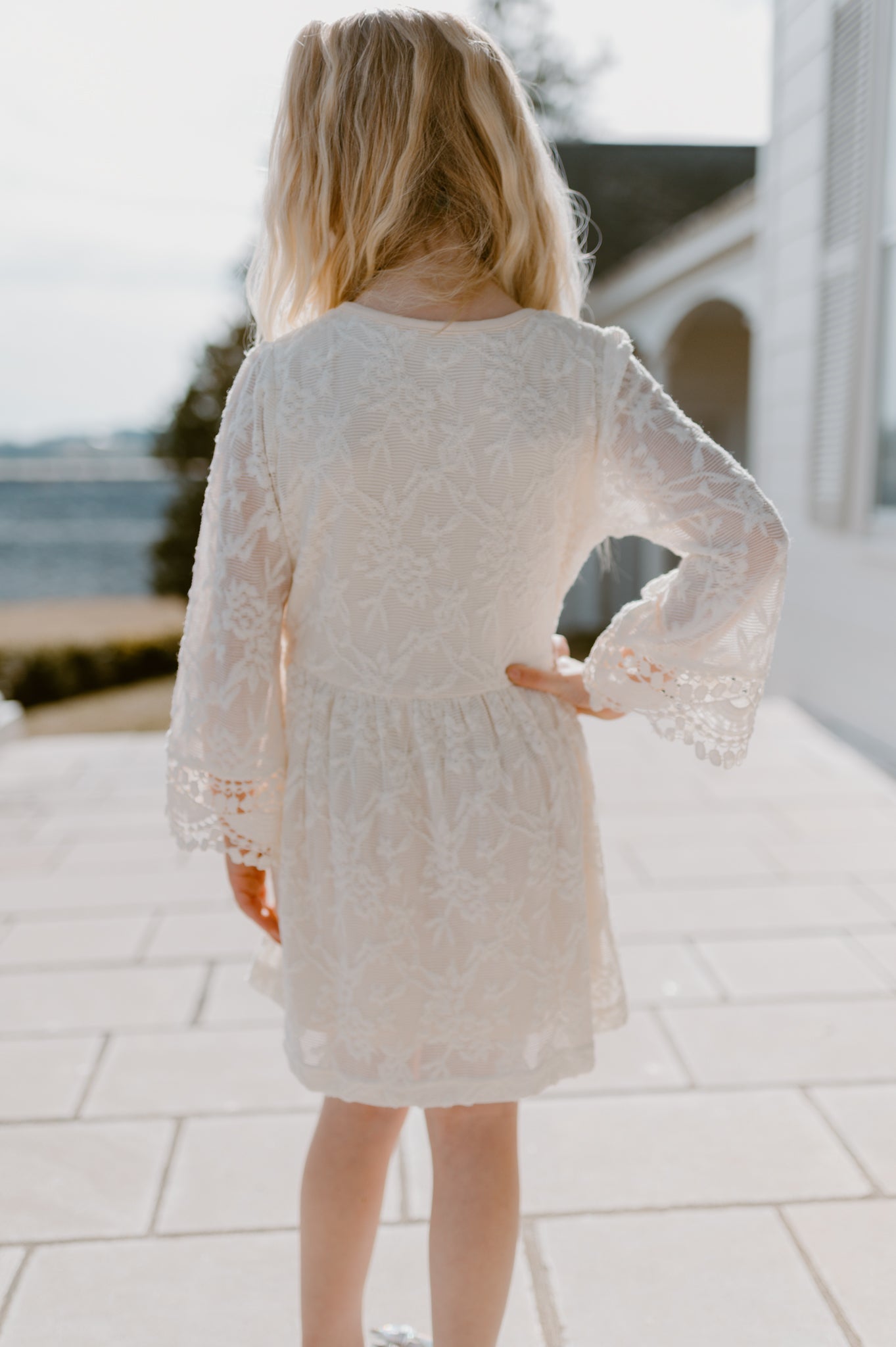 Ivory Lace Mommy & Me Dress - Child: 6-7T