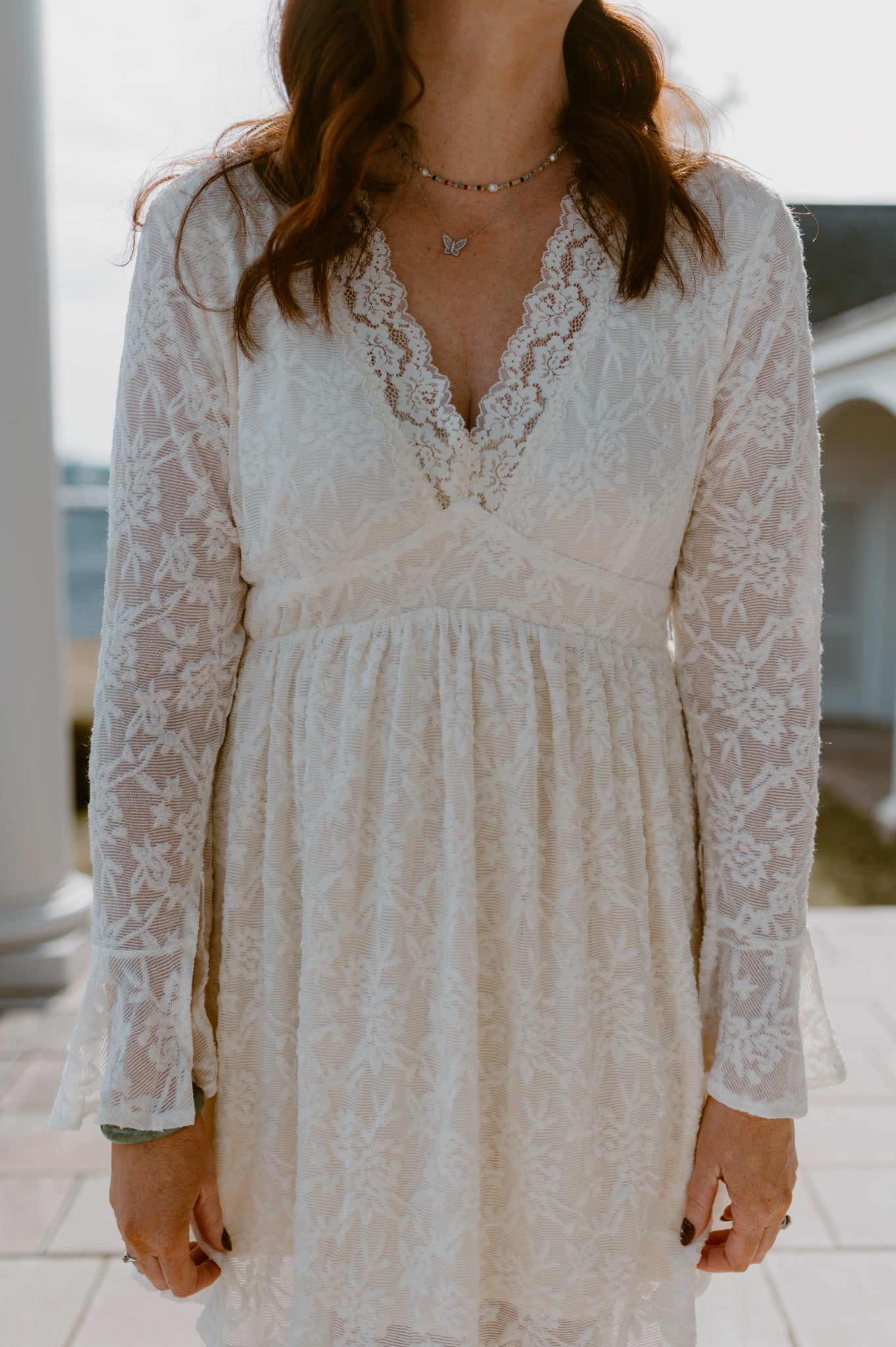 Ivory Lace Mommy & Me Dress - Women: Women's Small
