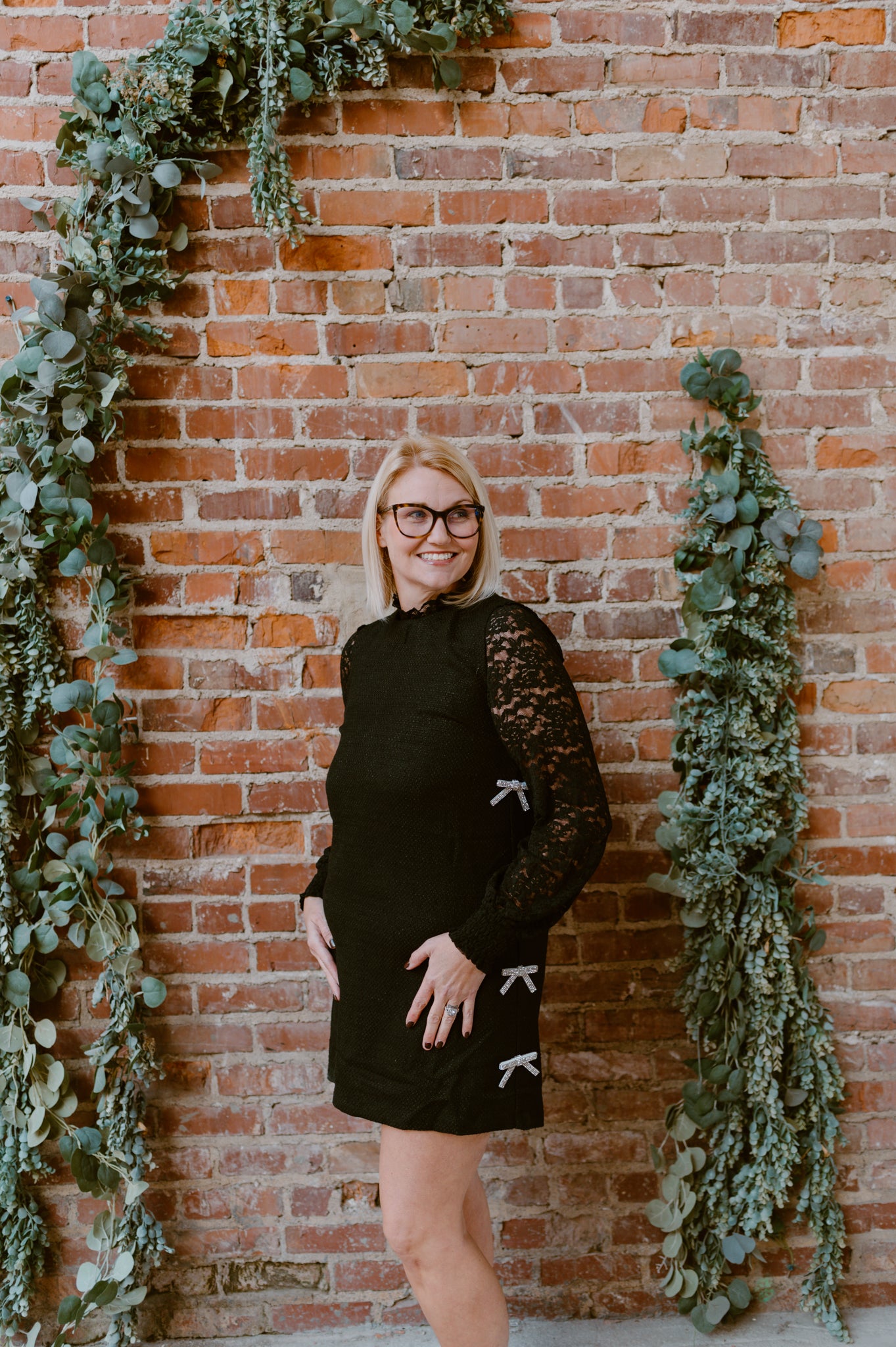 Truly Me Black Tweed Mini Shift Dress