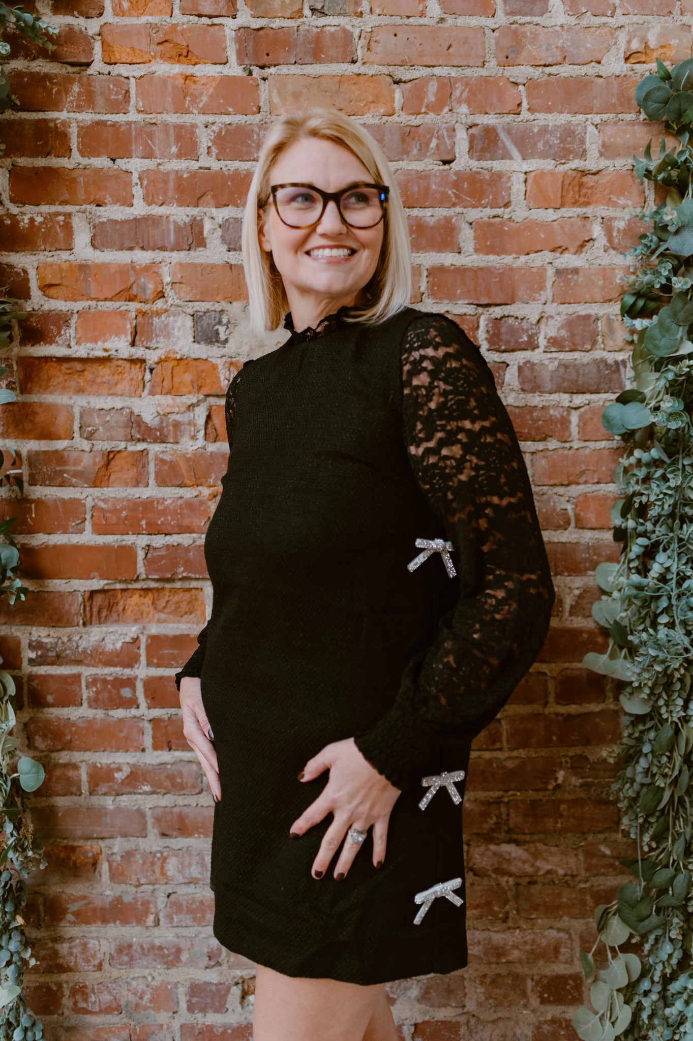 Truly Me Black Tweed Mini Shift Dress