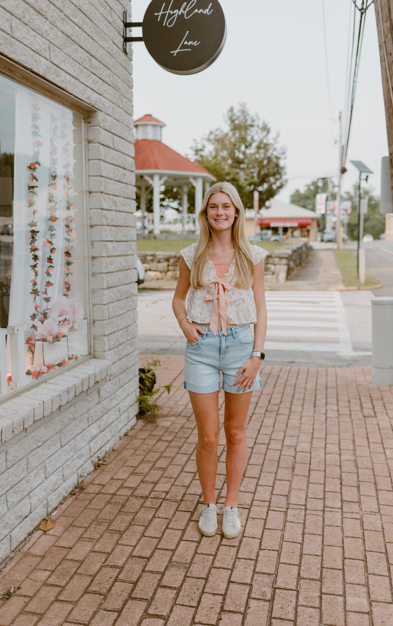 Floral Bow Blouse- Blush