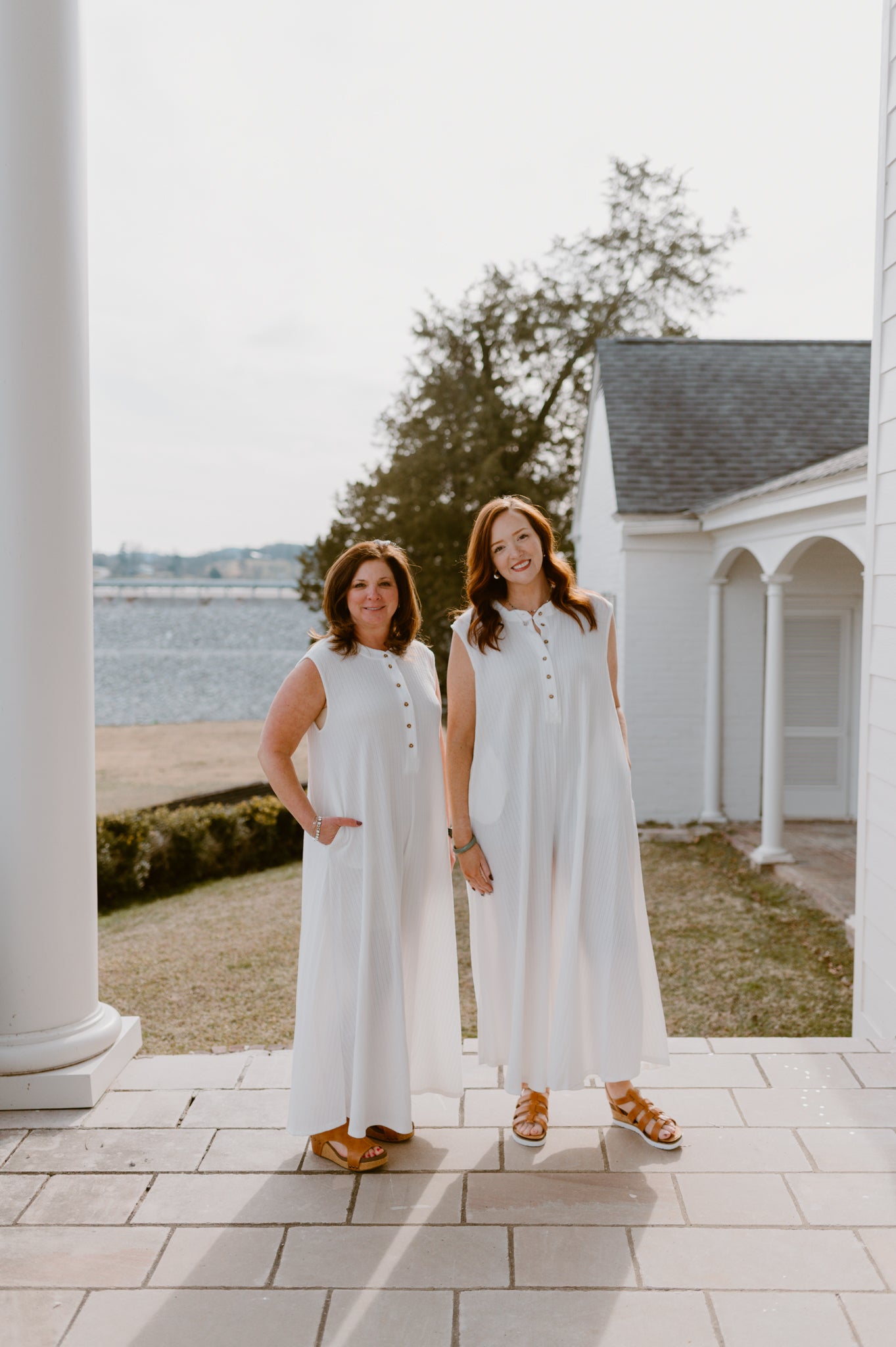 Wide Leg Solid Jumpsuit: Ivory