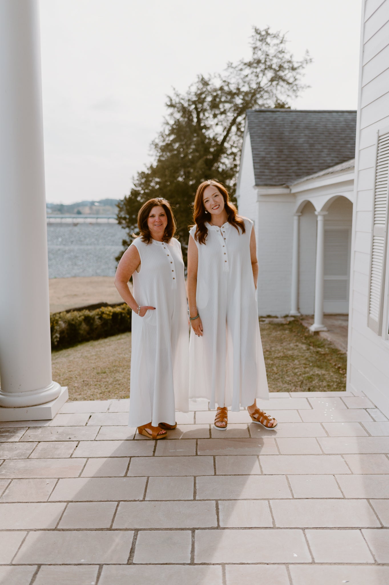 Wide Leg Solid Jumpsuit: Ivory