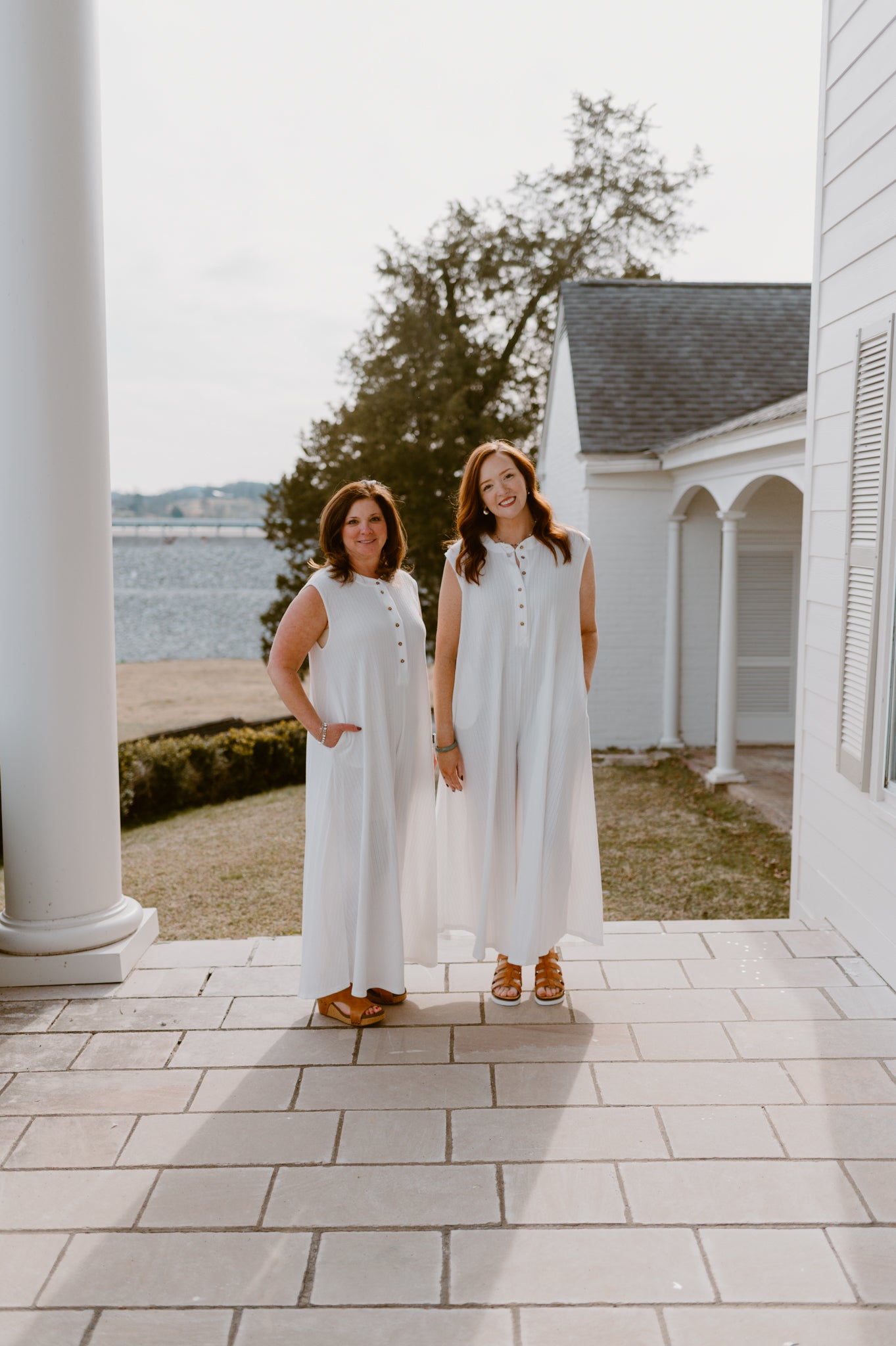 Wide Leg Solid Jumpsuit: Ivory