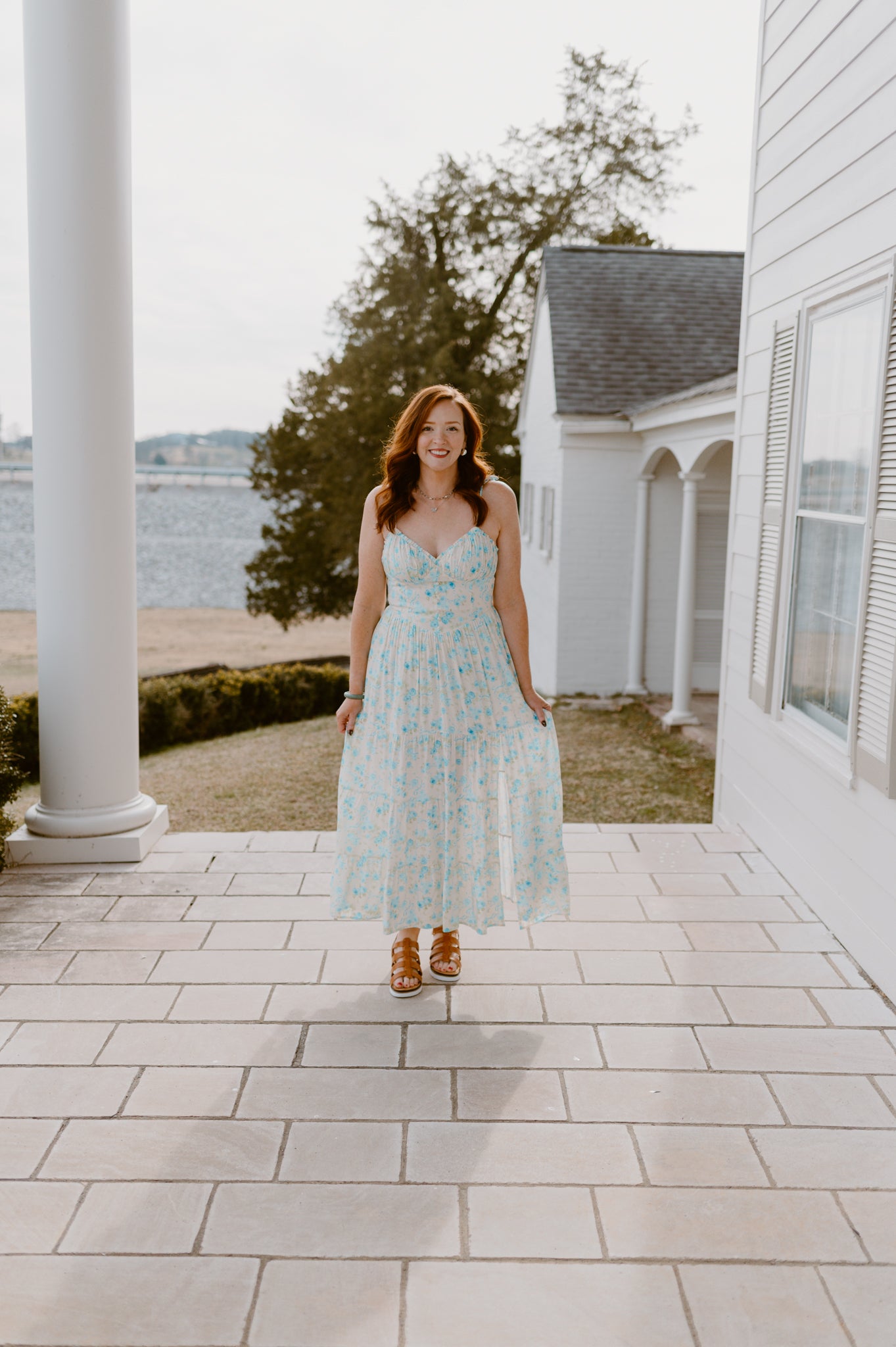 Seaside Floral Maxi Dress