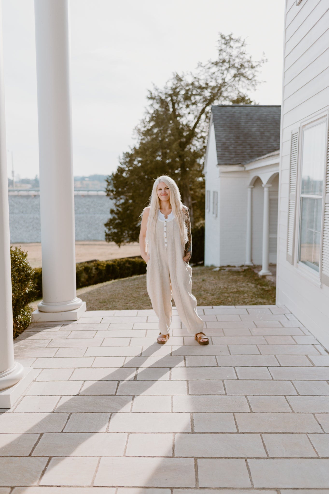 The Willow Linen Overalls| Oatmeal