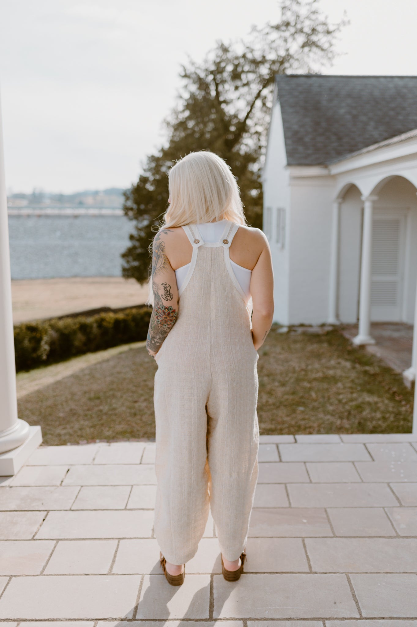 The Willow Linen Overalls| Oatmeal