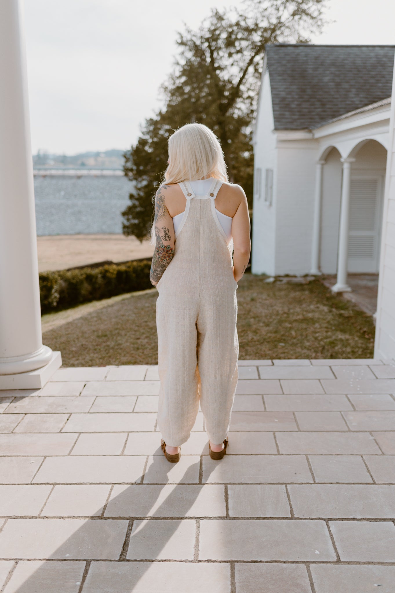 The Willow Linen Overalls| Oatmeal