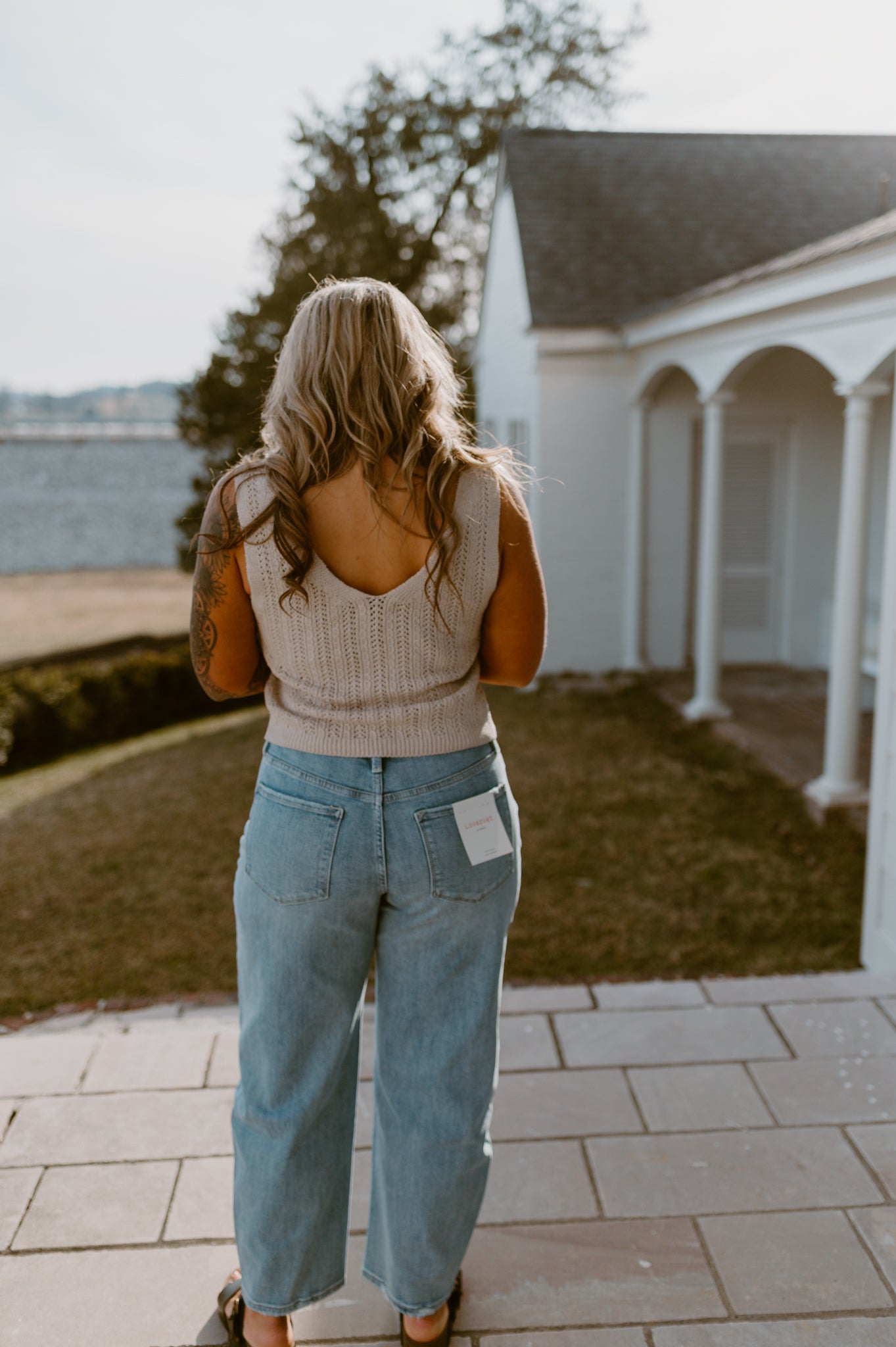 Bella Ribbed Button-Up Sweater Vest | Cream