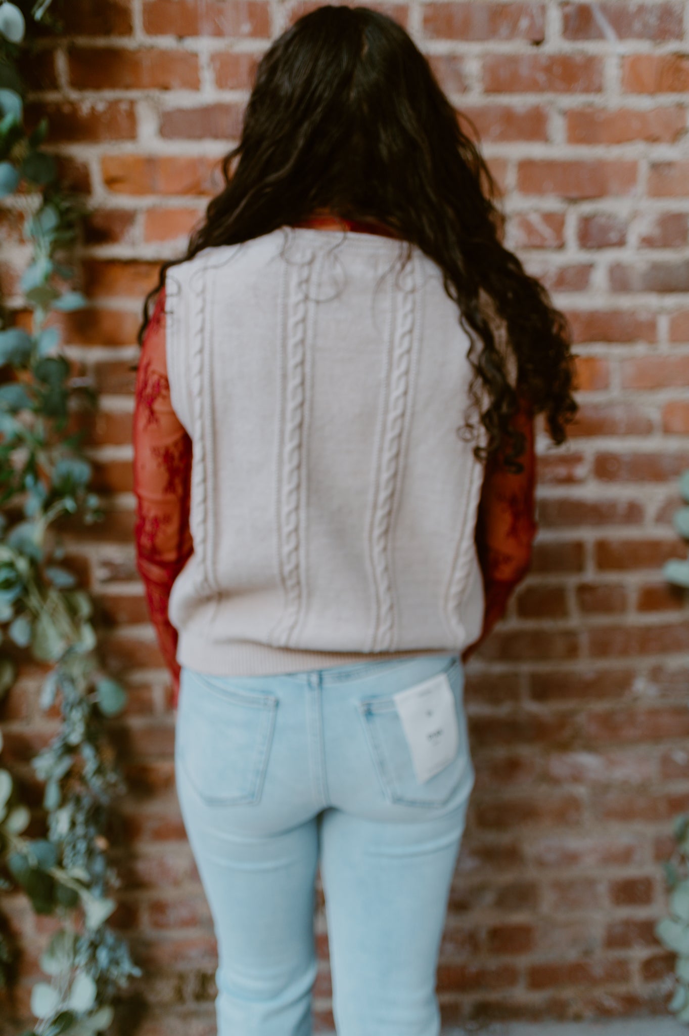 Embroidered Sleeveless Knit Tank Top