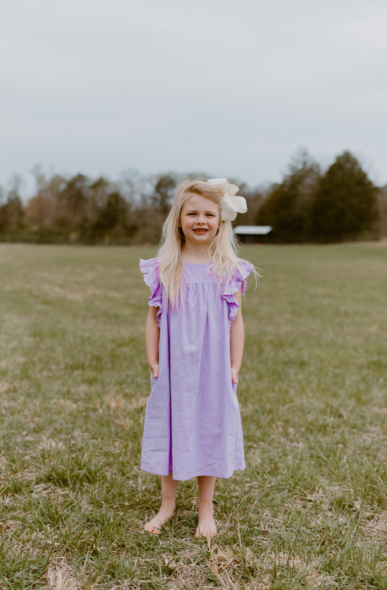 HL Girls Lavender Dream Flutter Dress