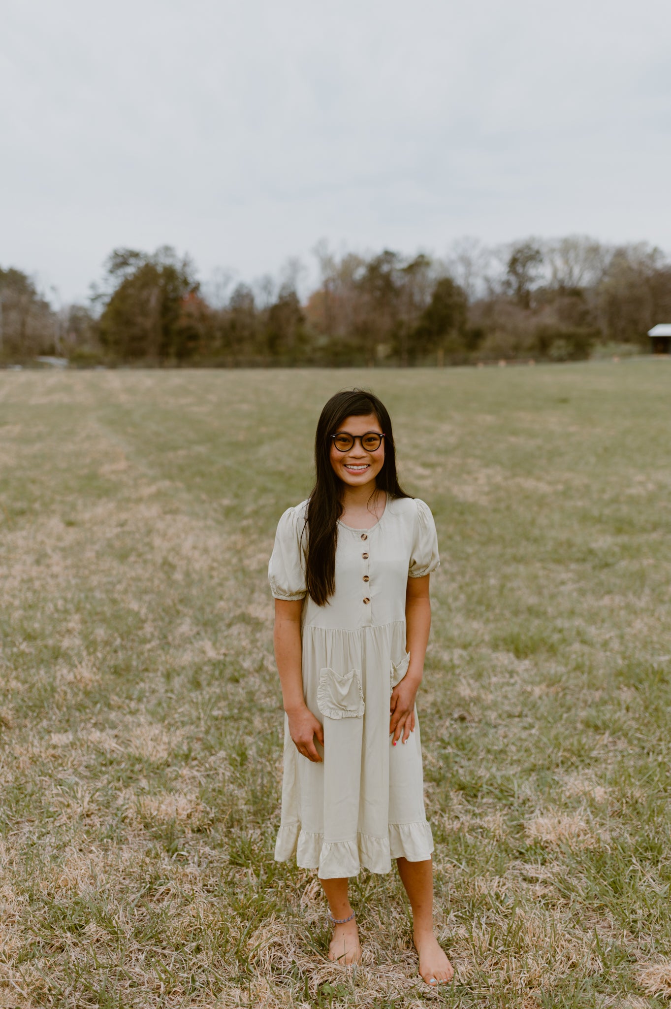 HL Girls Little Meadow Sage Dress