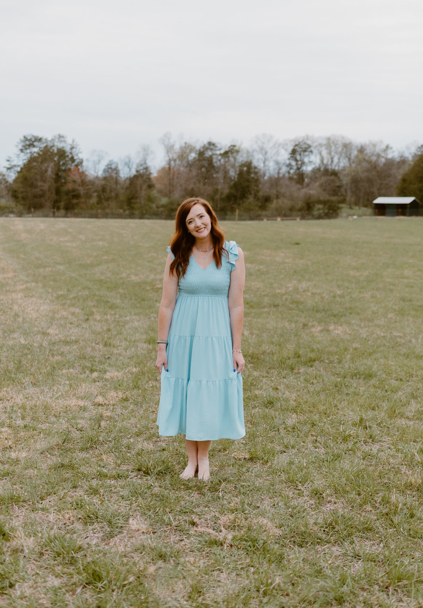 Azure Afternoon Midi Dress| Sky Blue