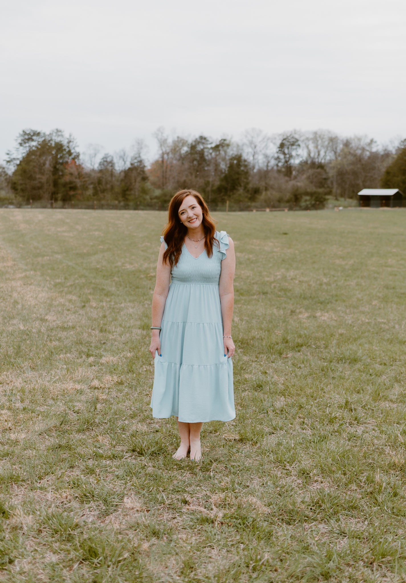 Azure Afternoon Midi Dress| Sky Blue