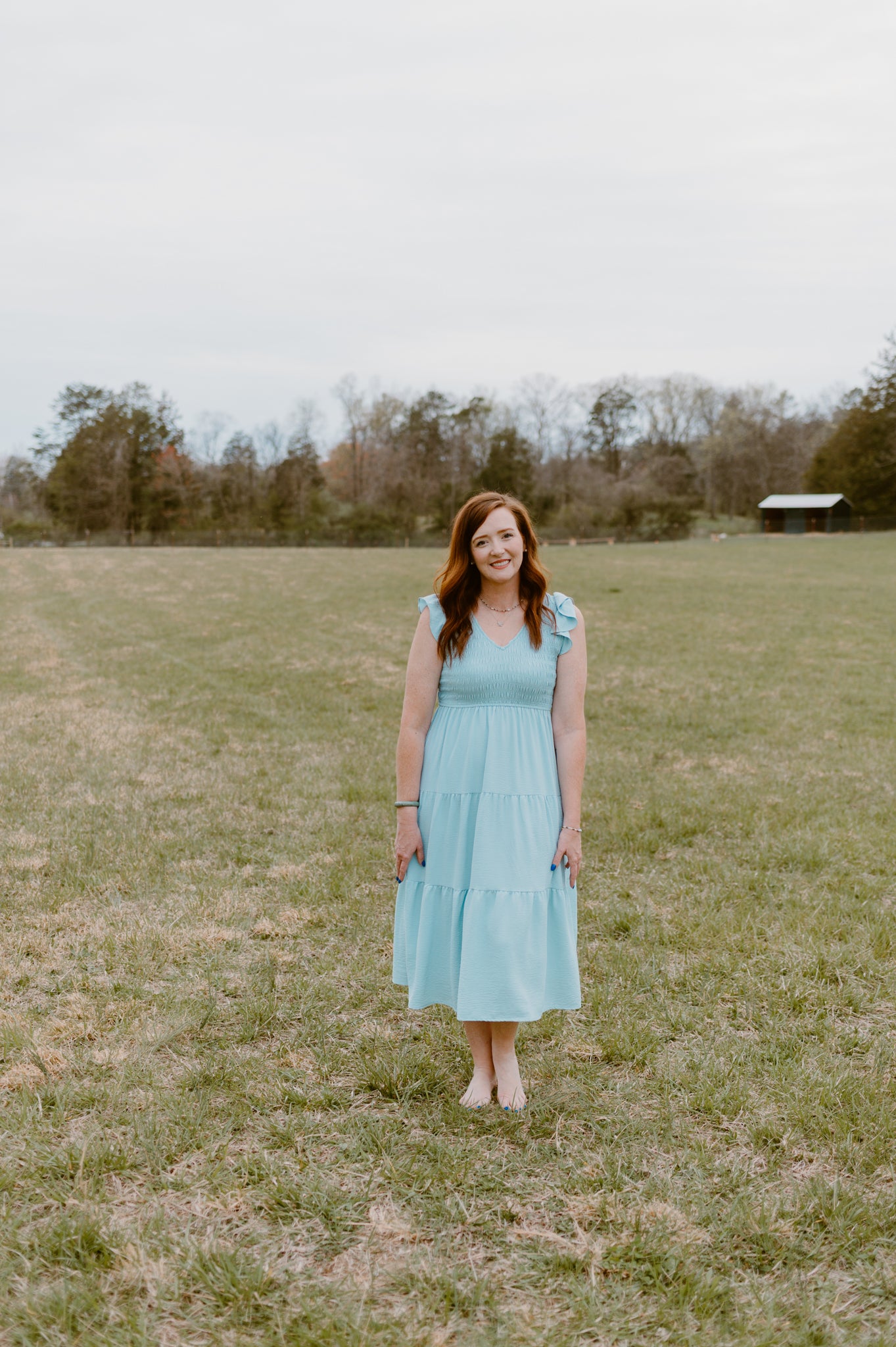 Azure Afternoon Midi Dress| Sky Blue