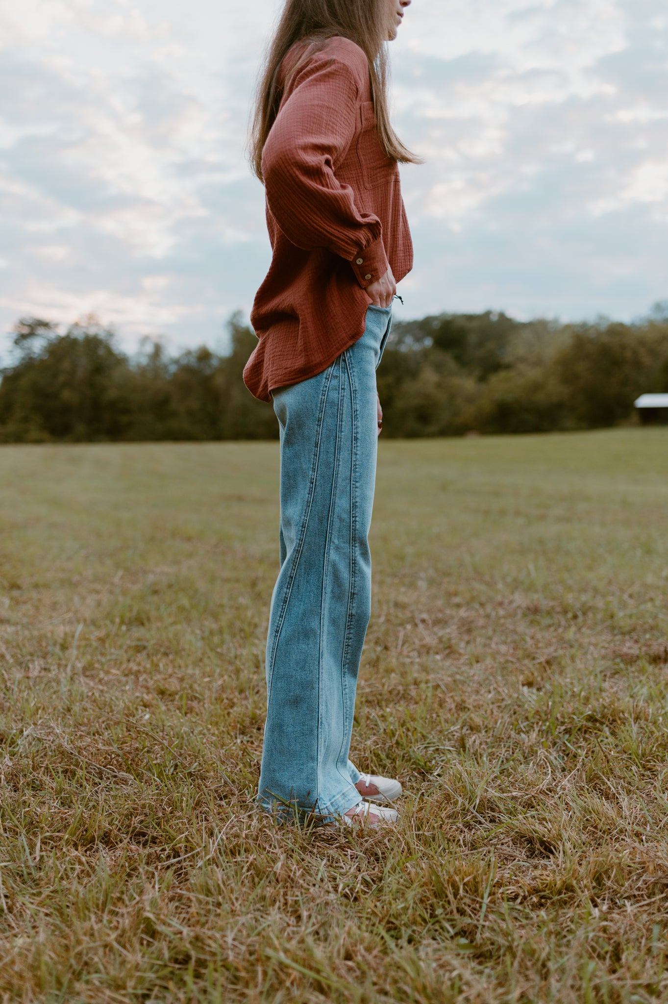 Judy Blue High Waisted Side Seam Detail Retro Wide Leg Jeans