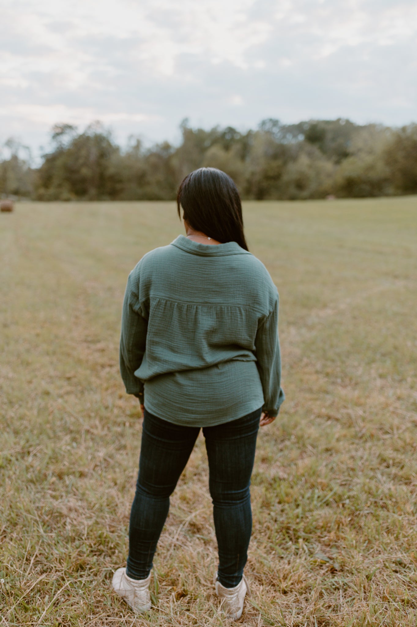 Dreaming of Fall Blouse-Olive Green
