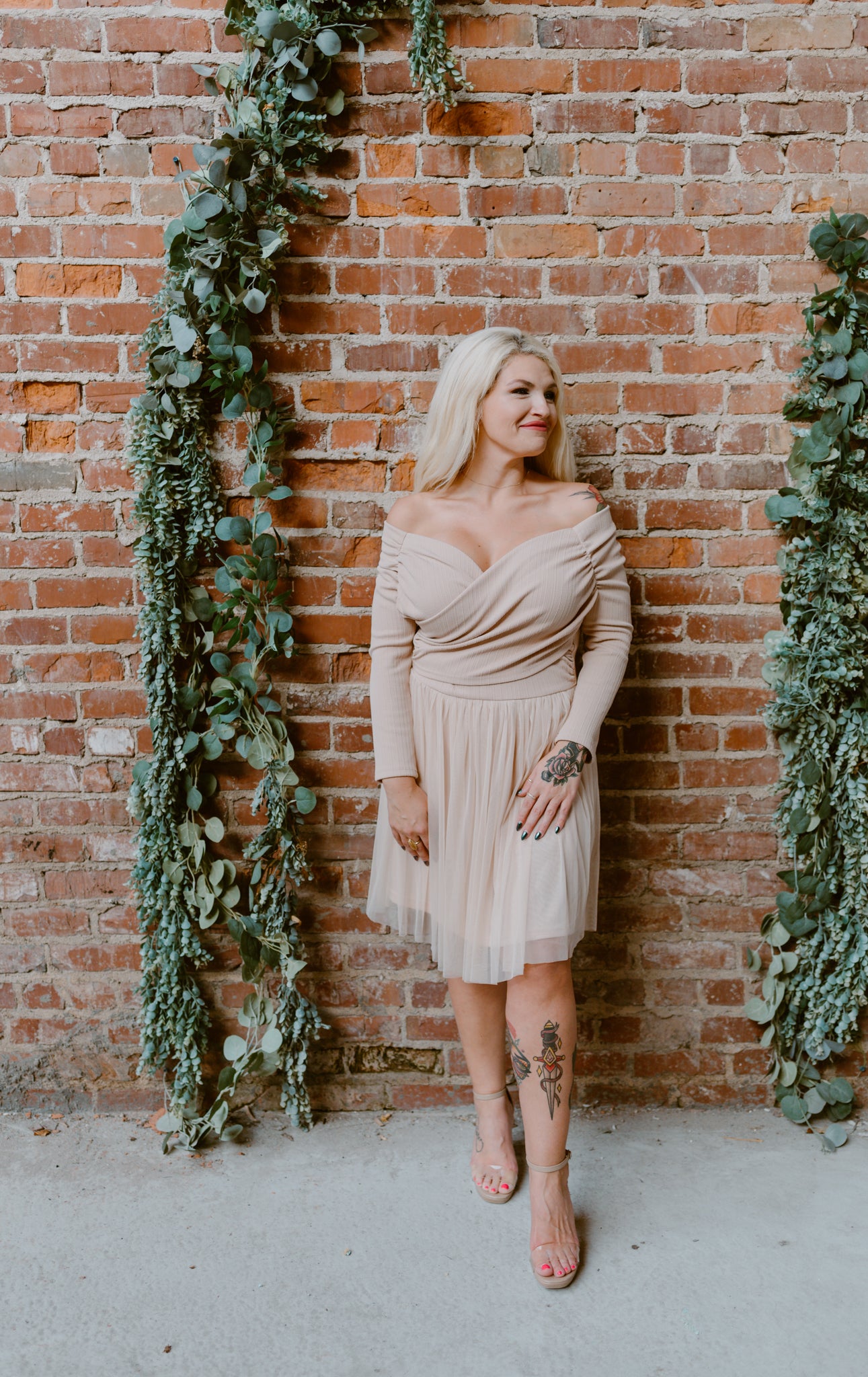 Double Cross Surplice Tulle Mini Dress