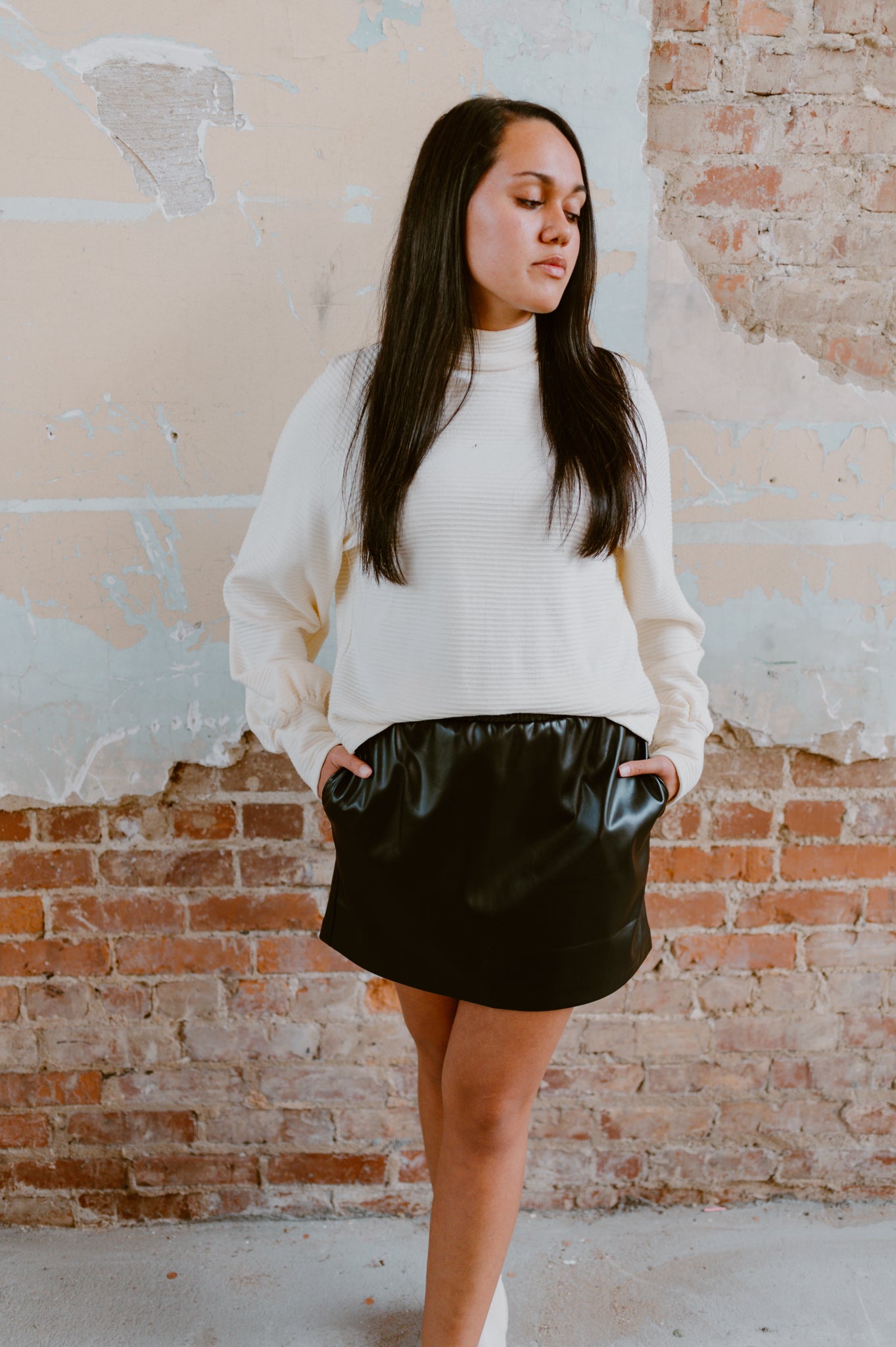 Classic Cream Ribbed Sweater