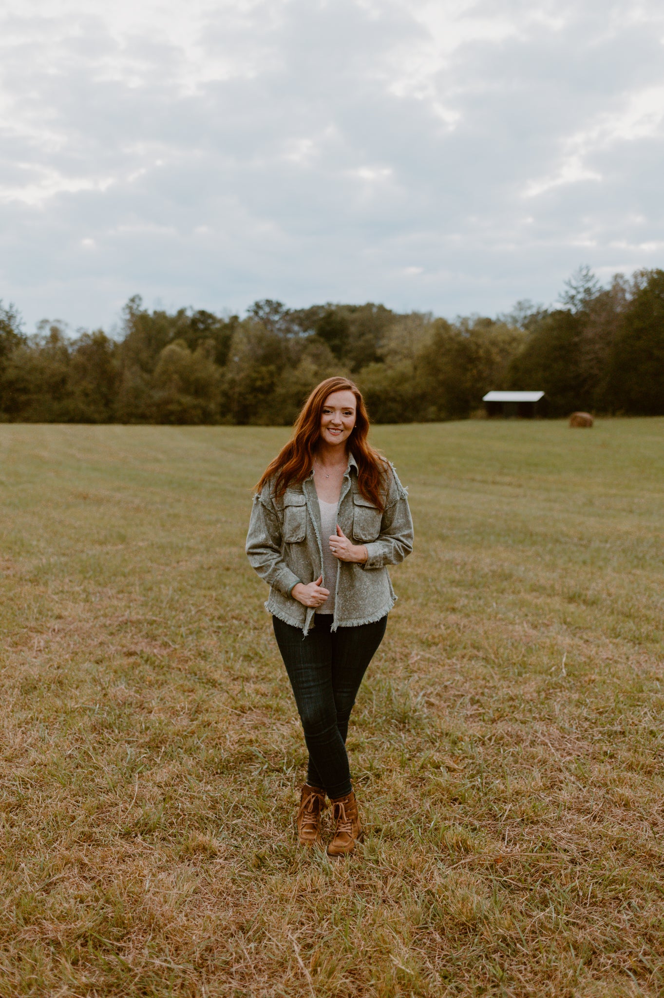 All the Things Oversized Denim Shacket | Olive