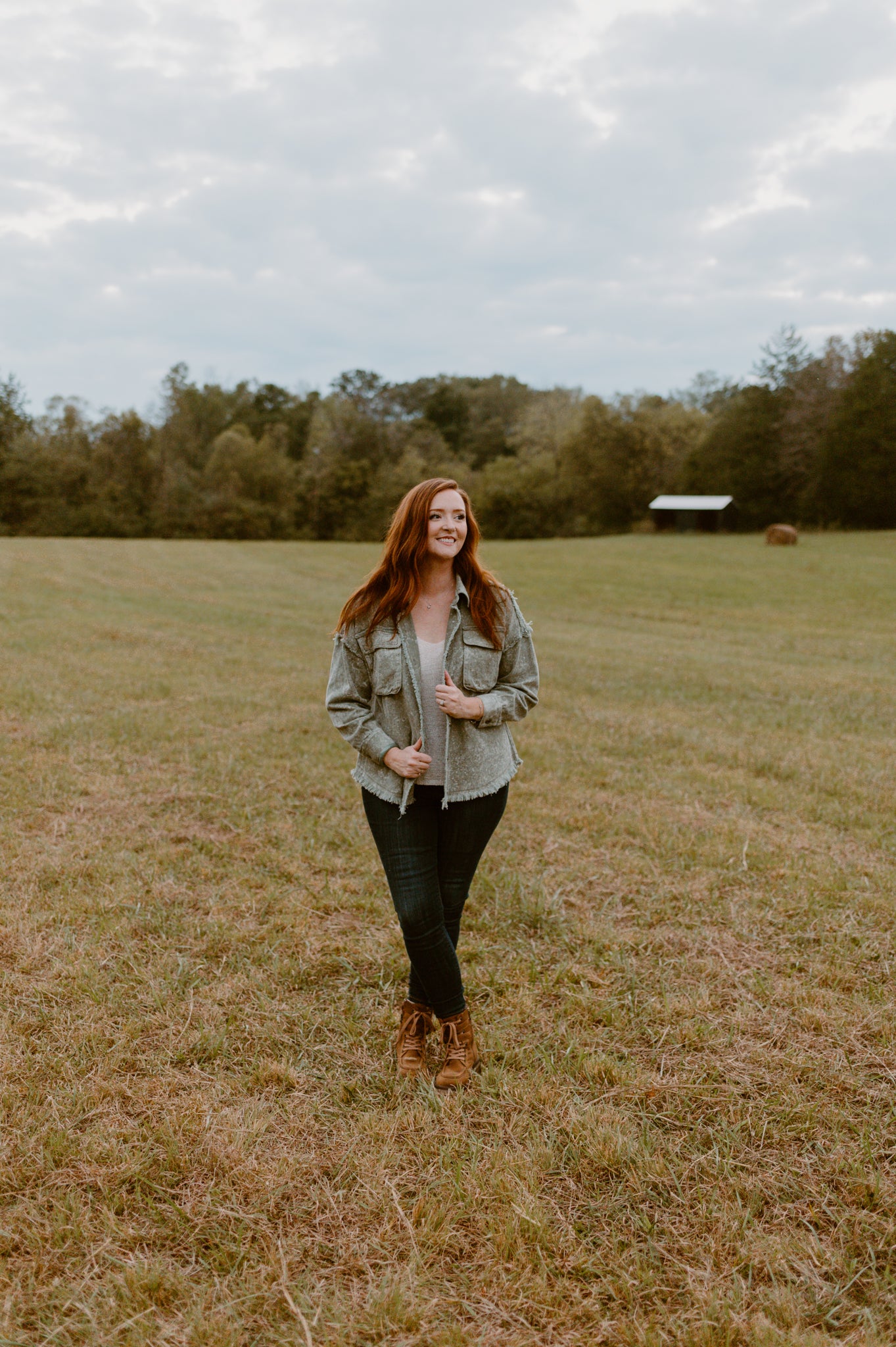 All the Things Oversized Denim Shacket | Olive