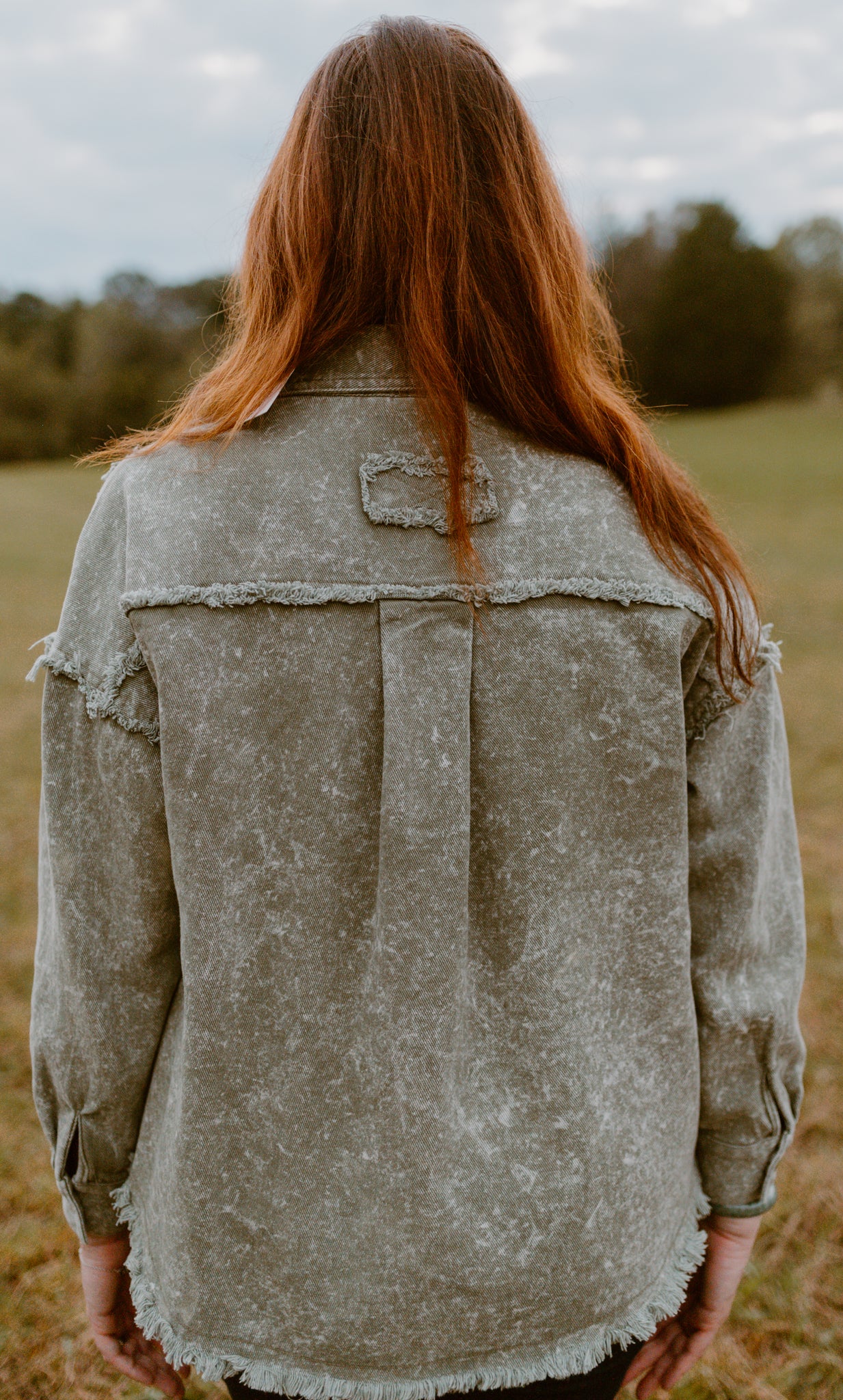 All the Things Oversized Denim Shacket | Olive