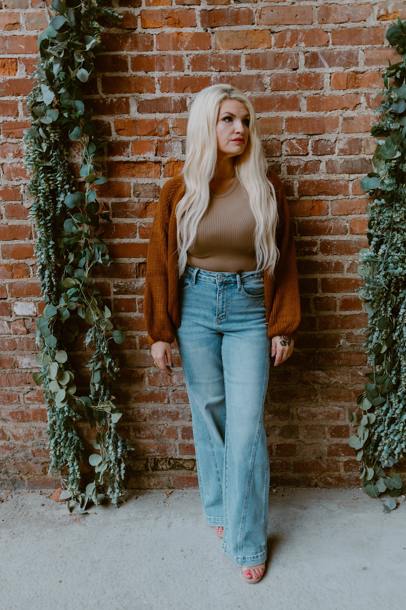 Balloon Sleeve Cardigan | Mocha