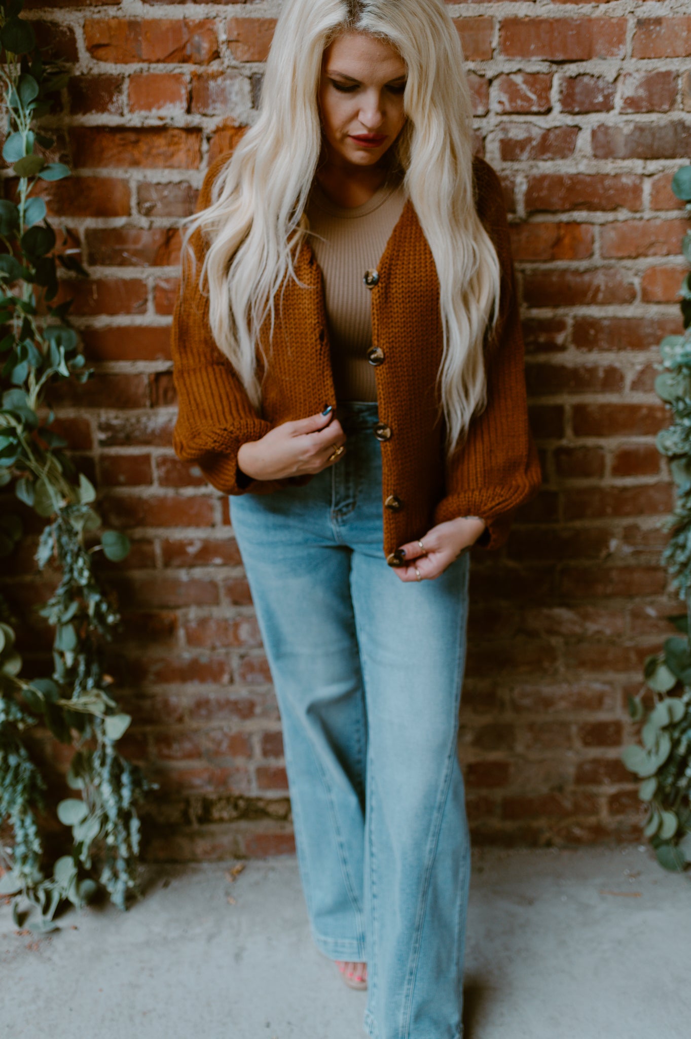 Balloon Sleeve Cardigan | Mocha