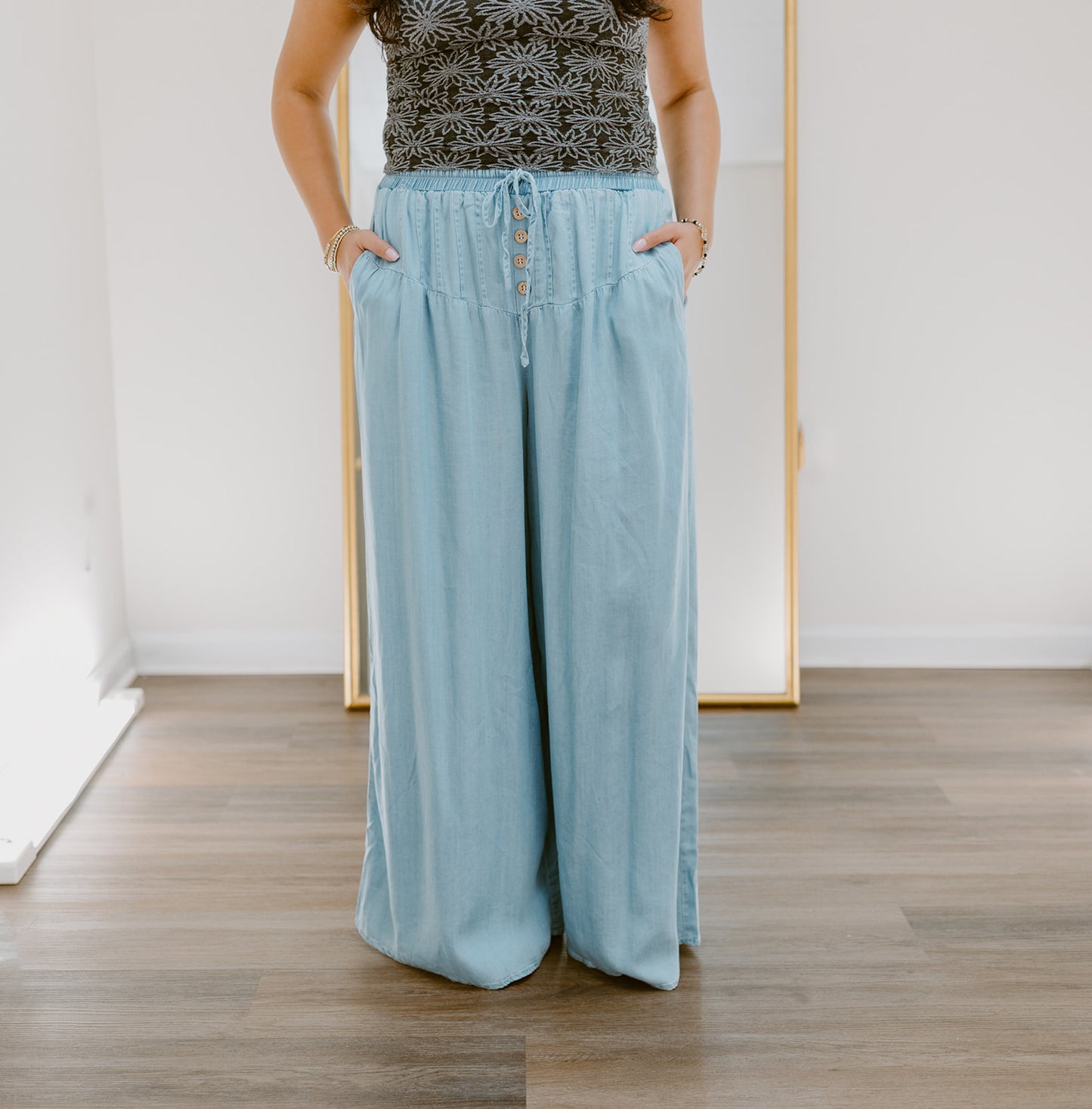 Sunday Breeze Mineral Washed Wide Pants