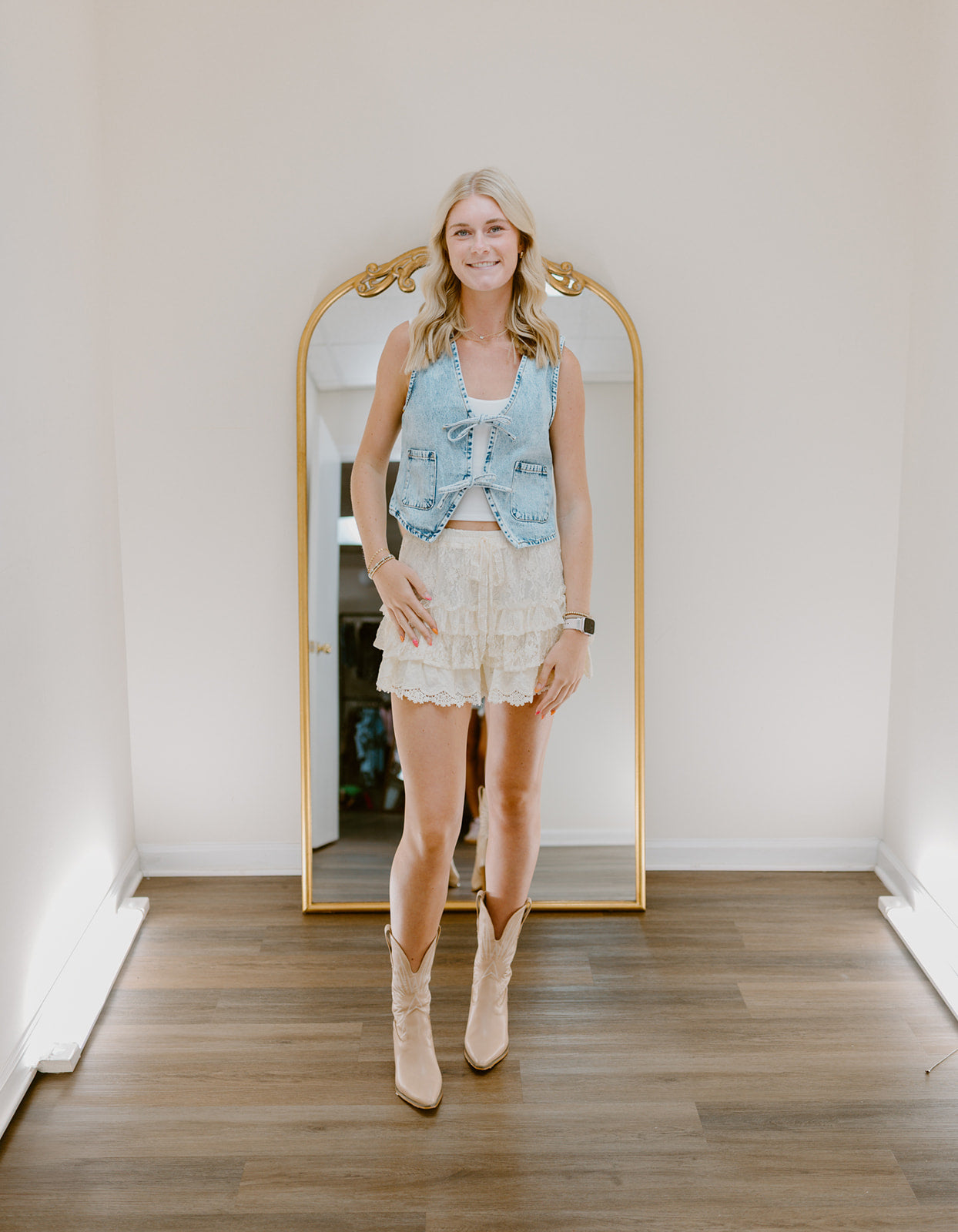 Tied & True Denim Vest | Light Denim