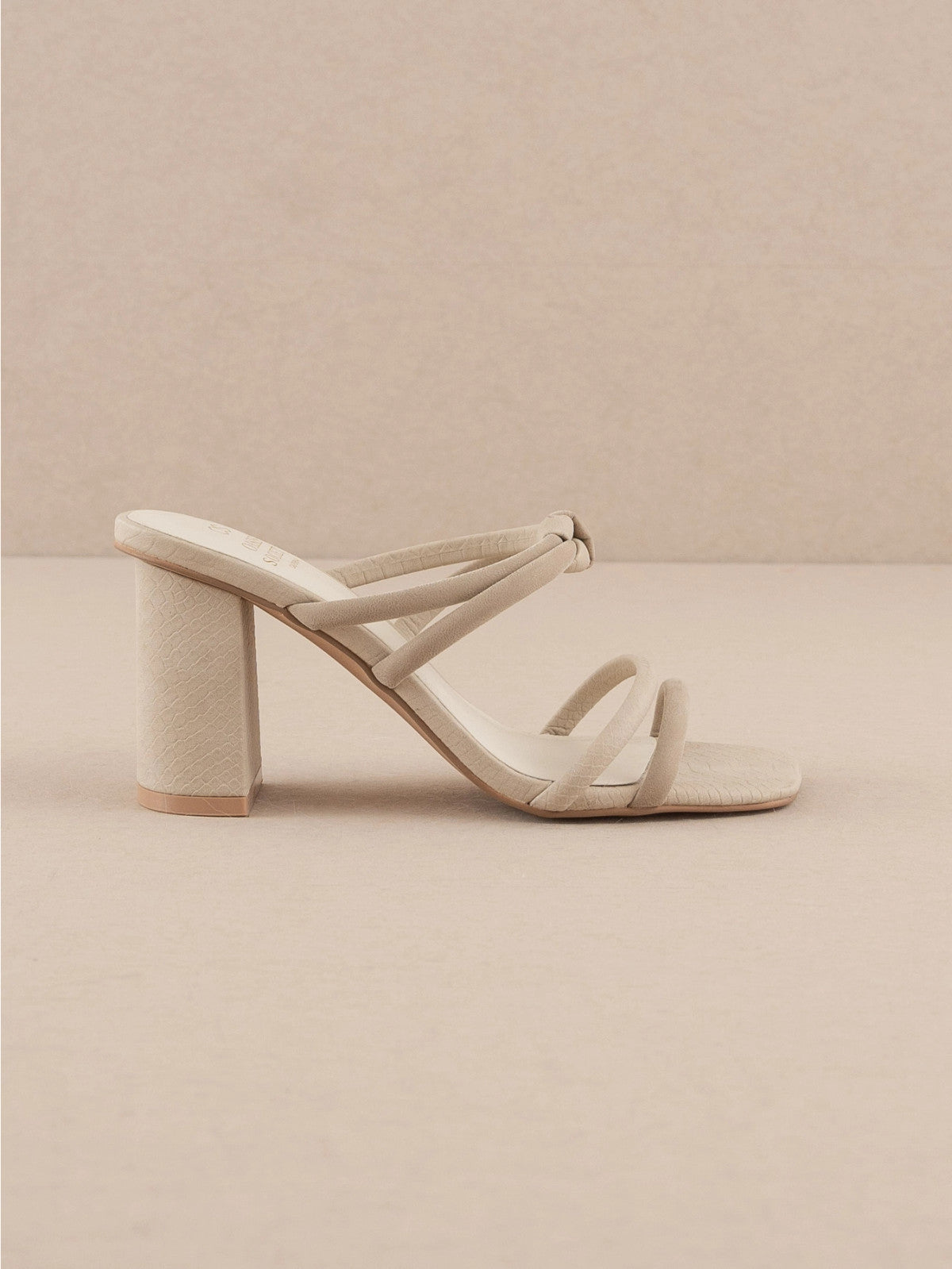 Sawyer 2 Strap Heel | Greige