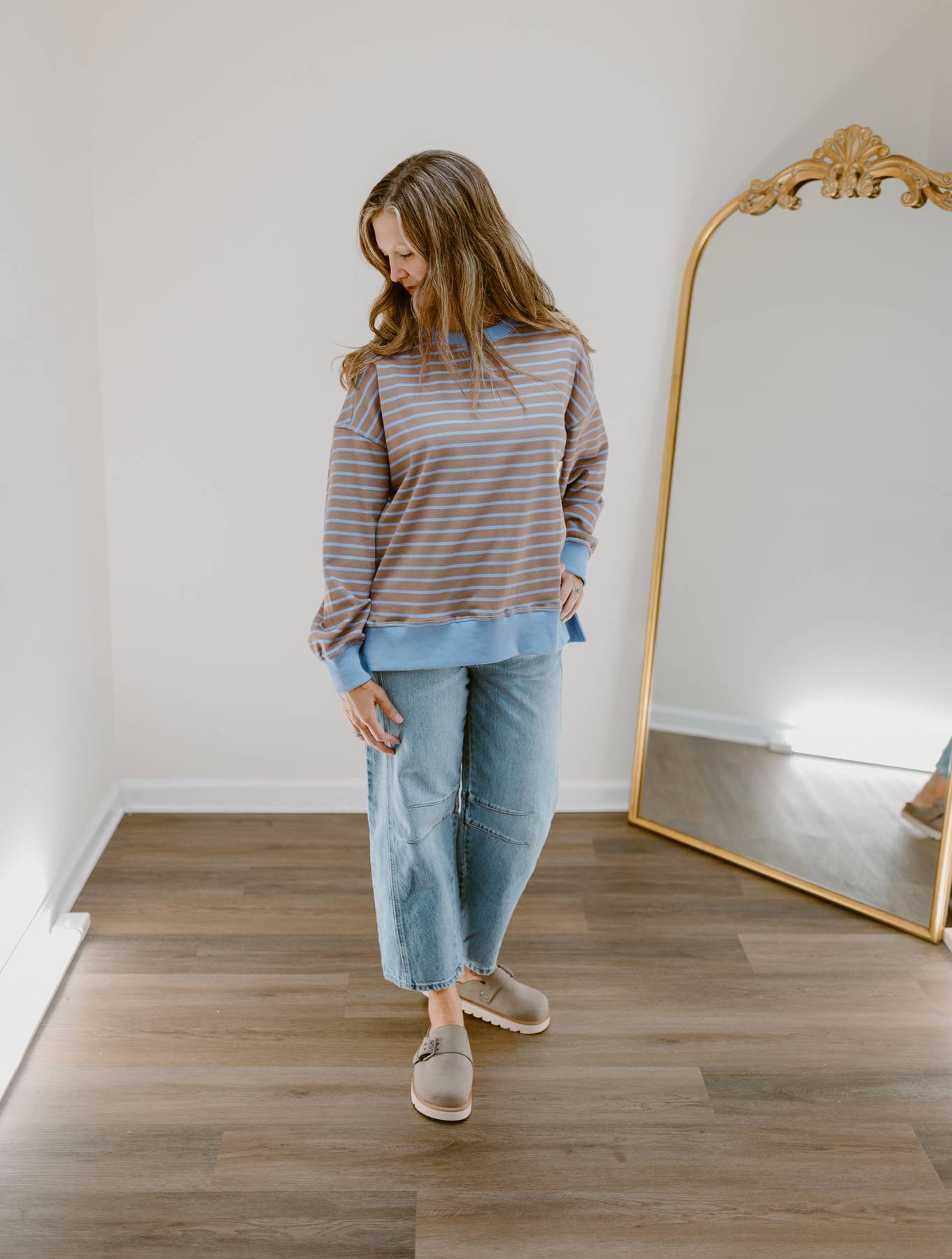 The Lilac & Latte Stripe Pullover