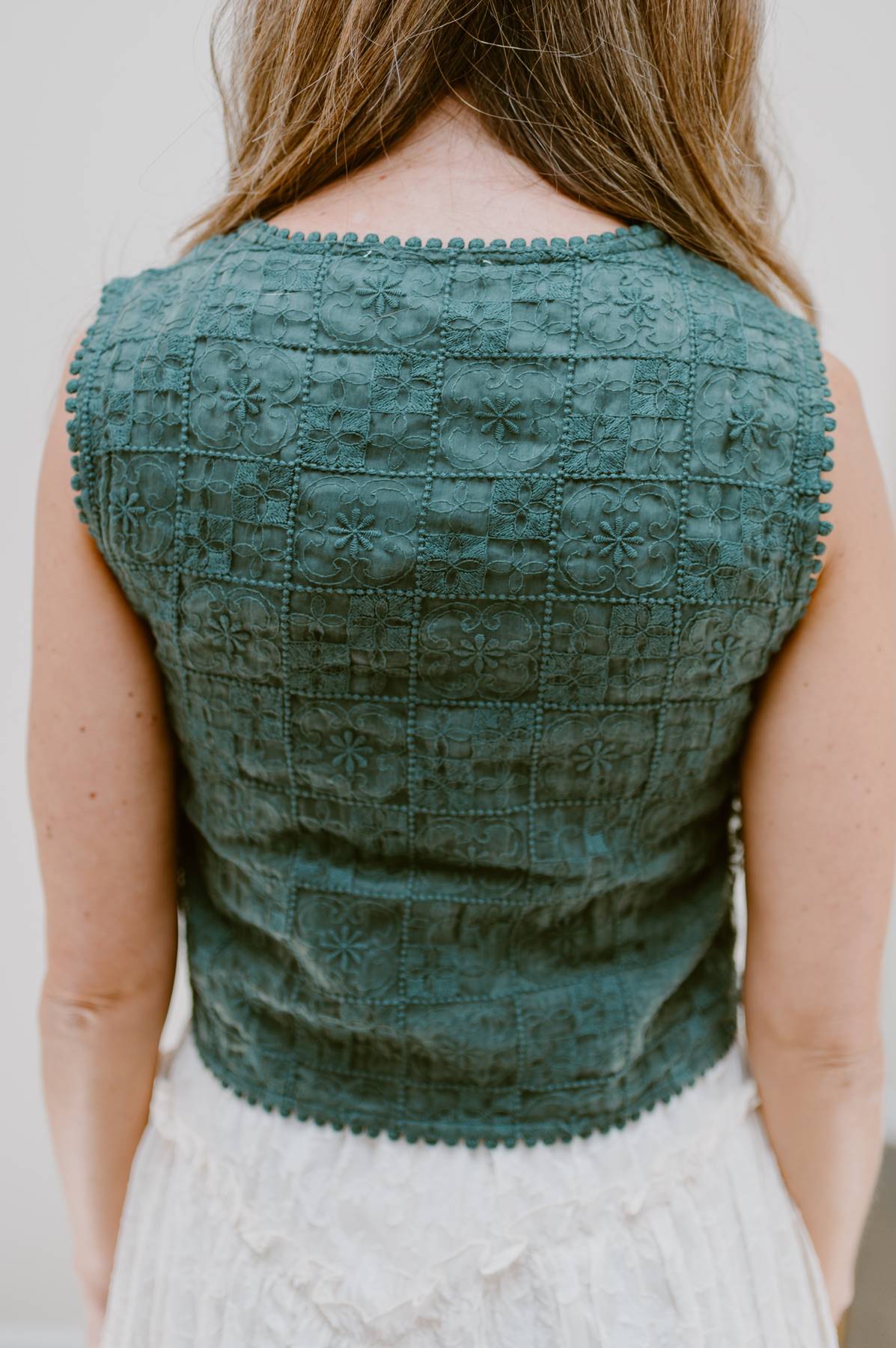 The Meadowlace Vest | Evergreen