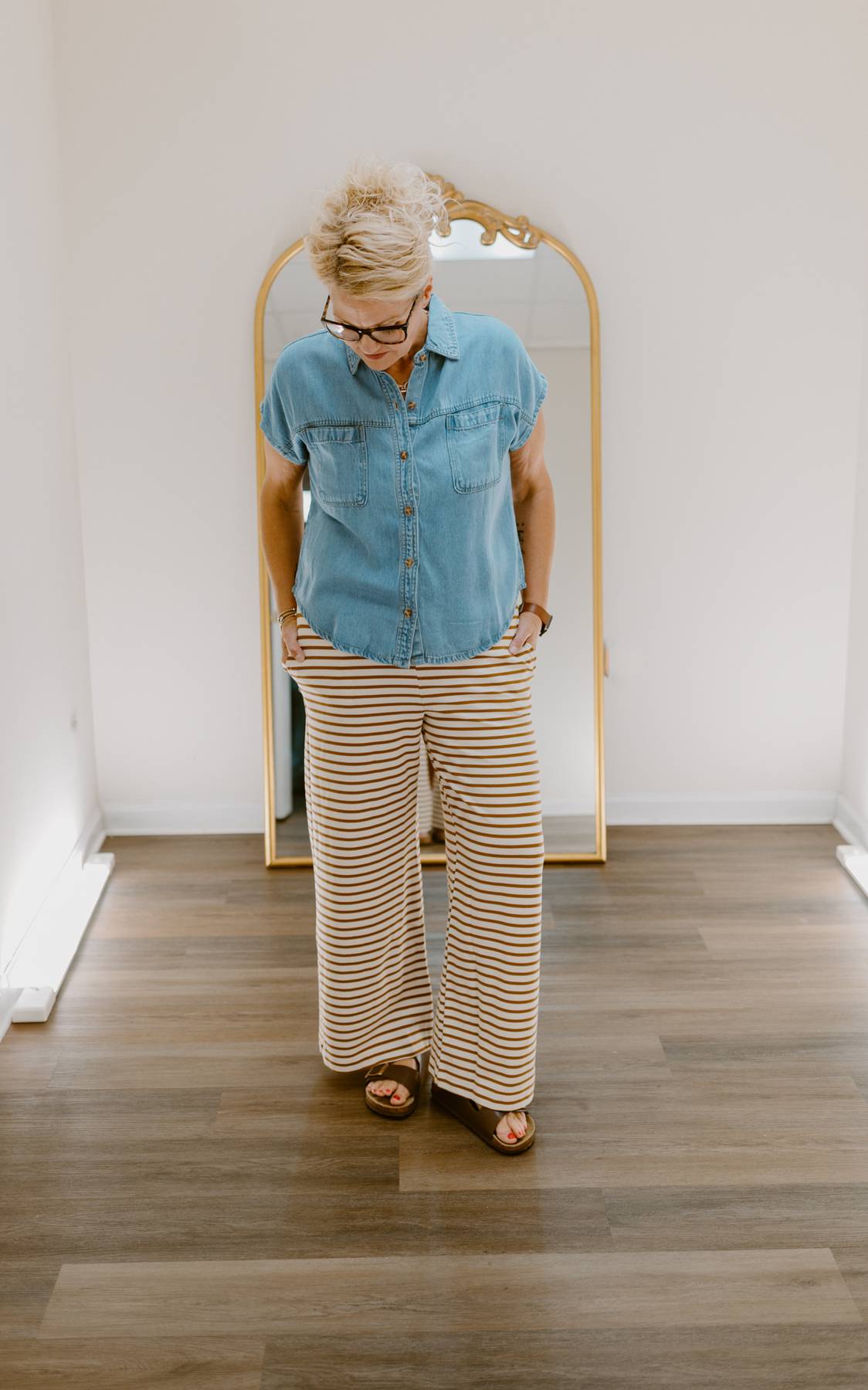 Briley Striped Wide Leg Pants