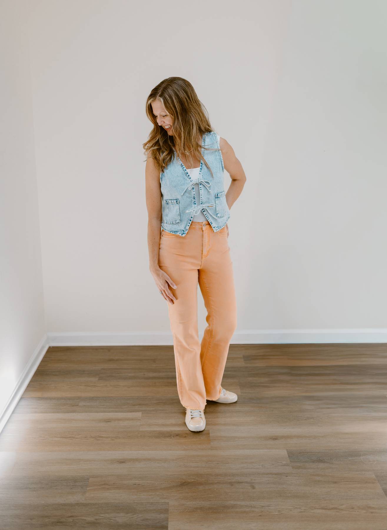 The Neyland Wide Leg Denim | Orange