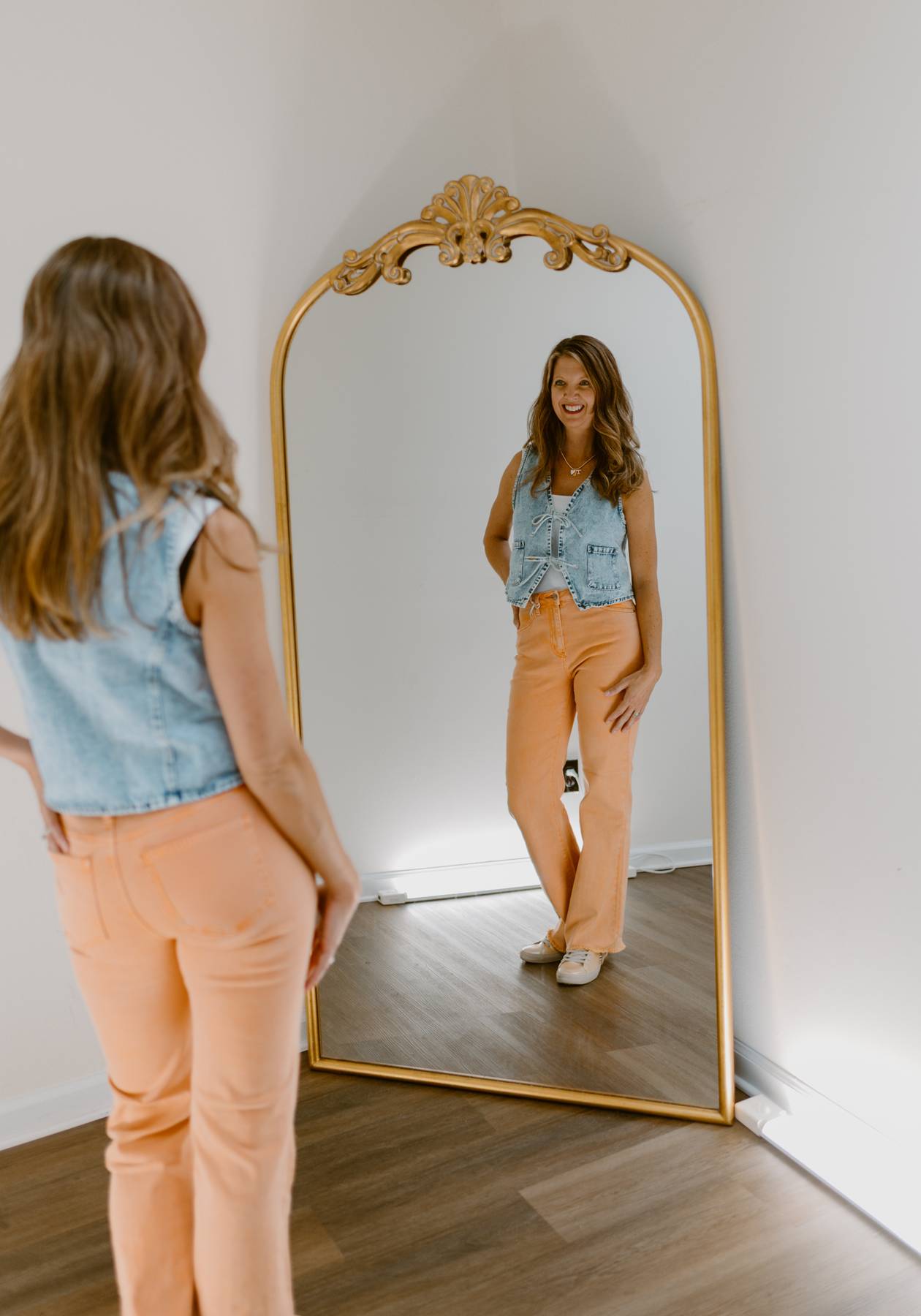 The Neyland Wide Leg Denim | Orange