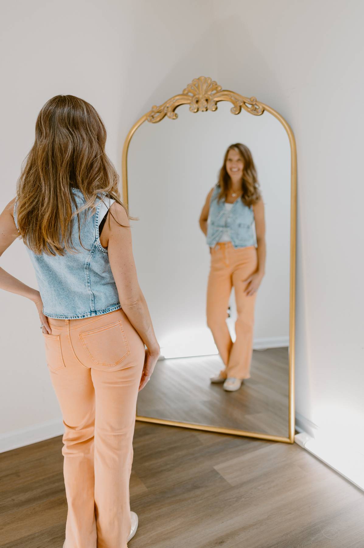 The Neyland Wide Leg Denim | Orange