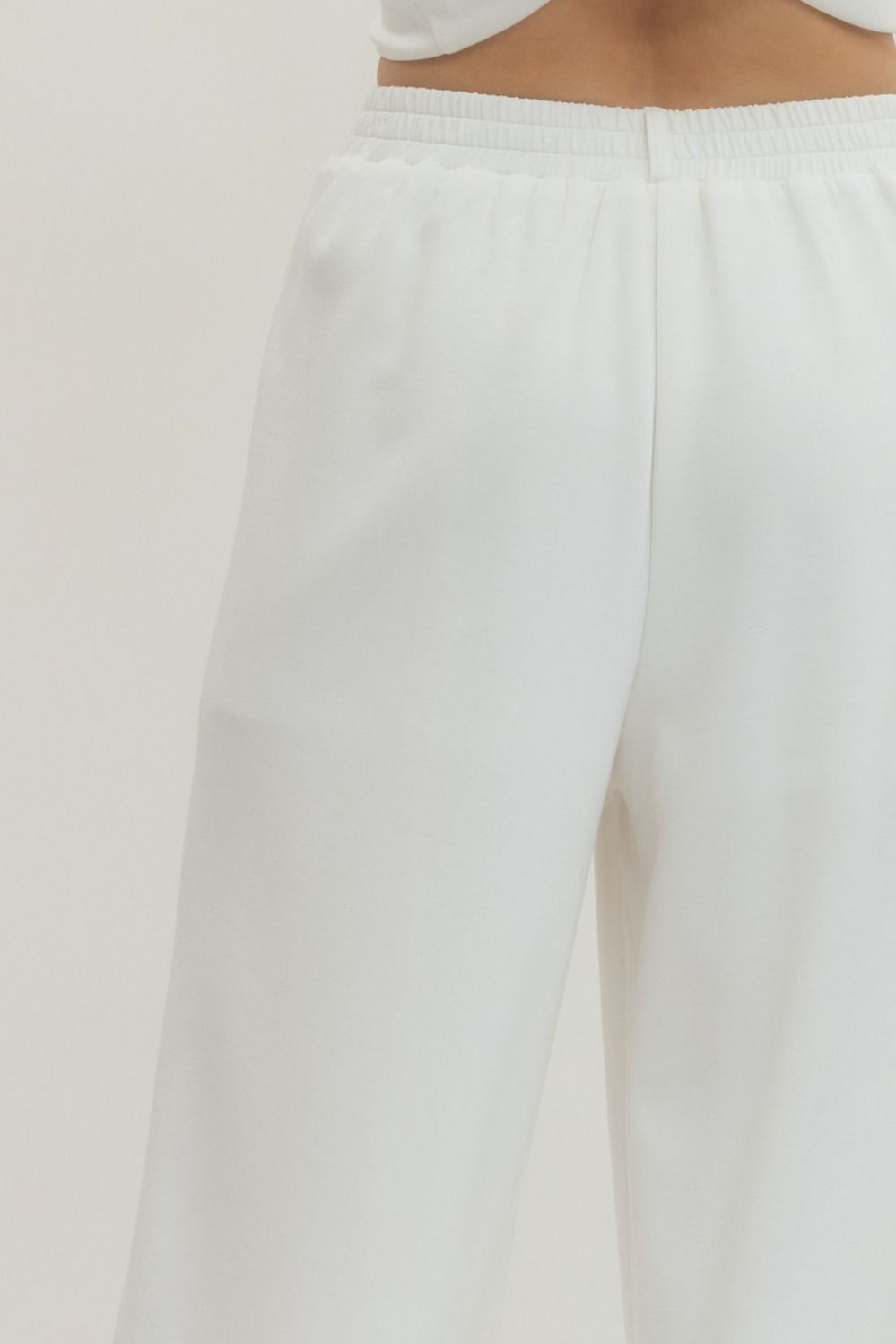 The First Class Wide Leg Pant | White