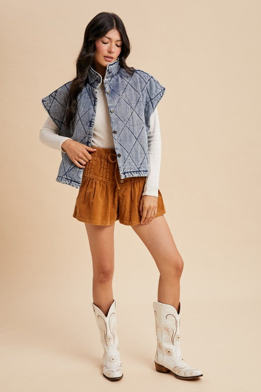 The Heritage Denim Quilted Vest