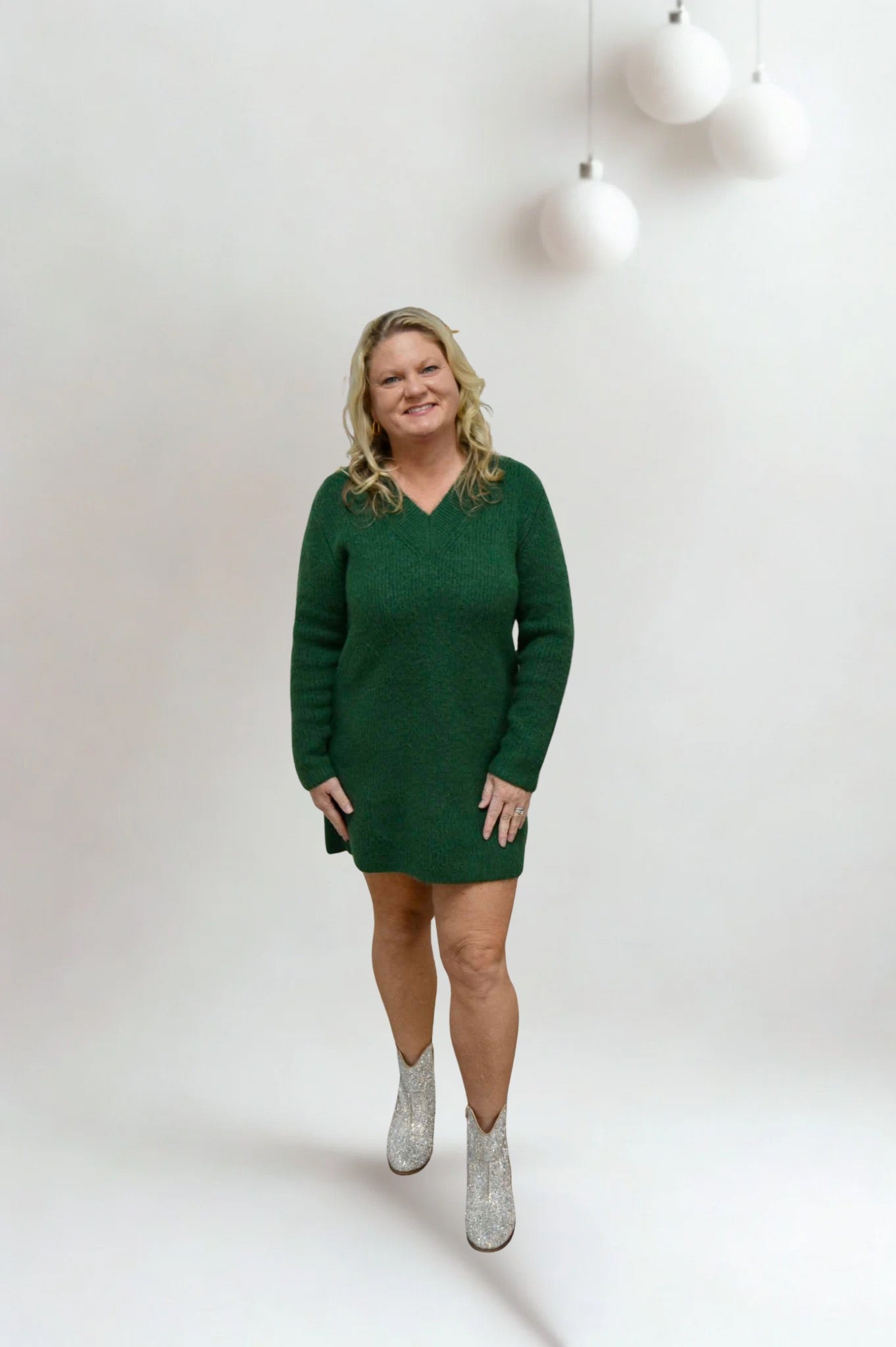 The Chalet Knit Sweater Dress | Dark Green