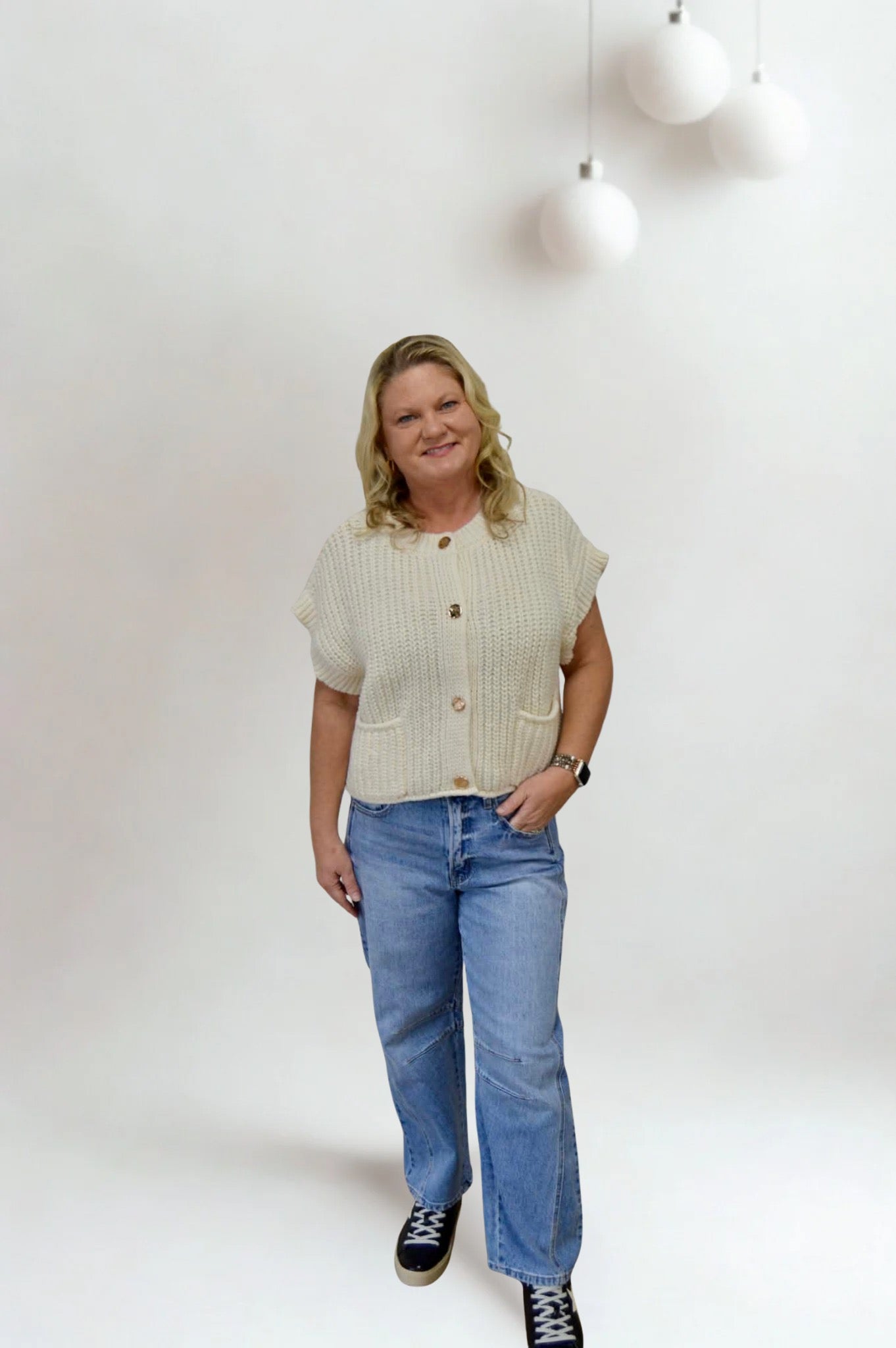 The Chloe Sweater Vest | Cream