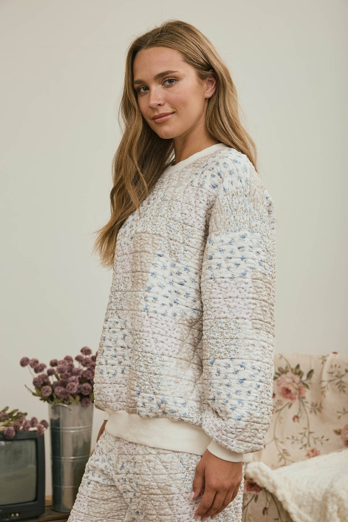 Heirloom Garden Quilted Pullover