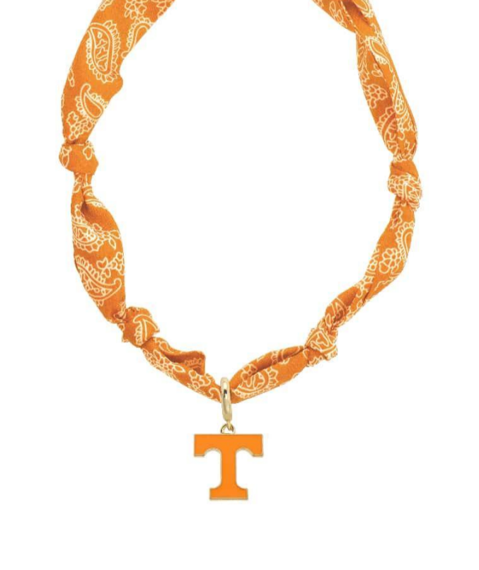 Tennessee Vols Logo Bandana Scarf Necklace