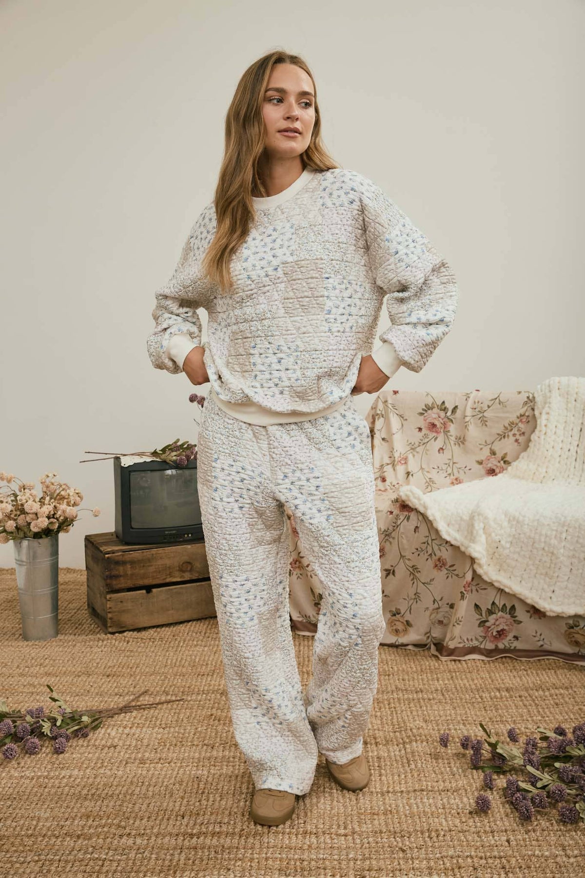 Heirloom Garden Quilted Pullover