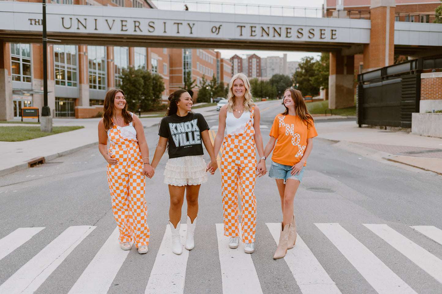 Orange & White Checkered Game Day Bibs | Adult