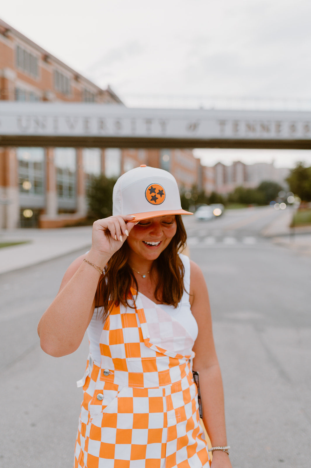 Tri-Star Two Tone Snapback Hat | Orange