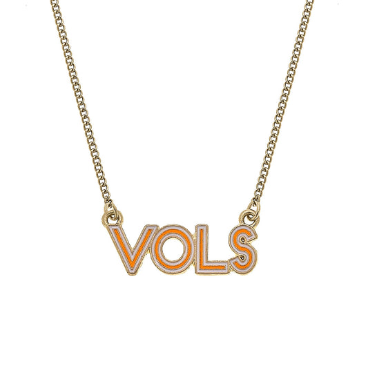 Tennessee Volunteers Outline Enamel Necklace