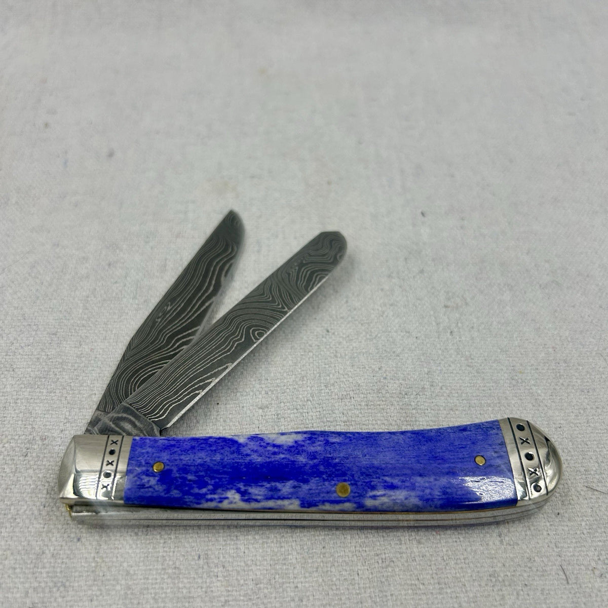 Case Trapper 2011 - Smooth Ultra Violet Bone Damascus - Orig Box - Very Rare 🔥